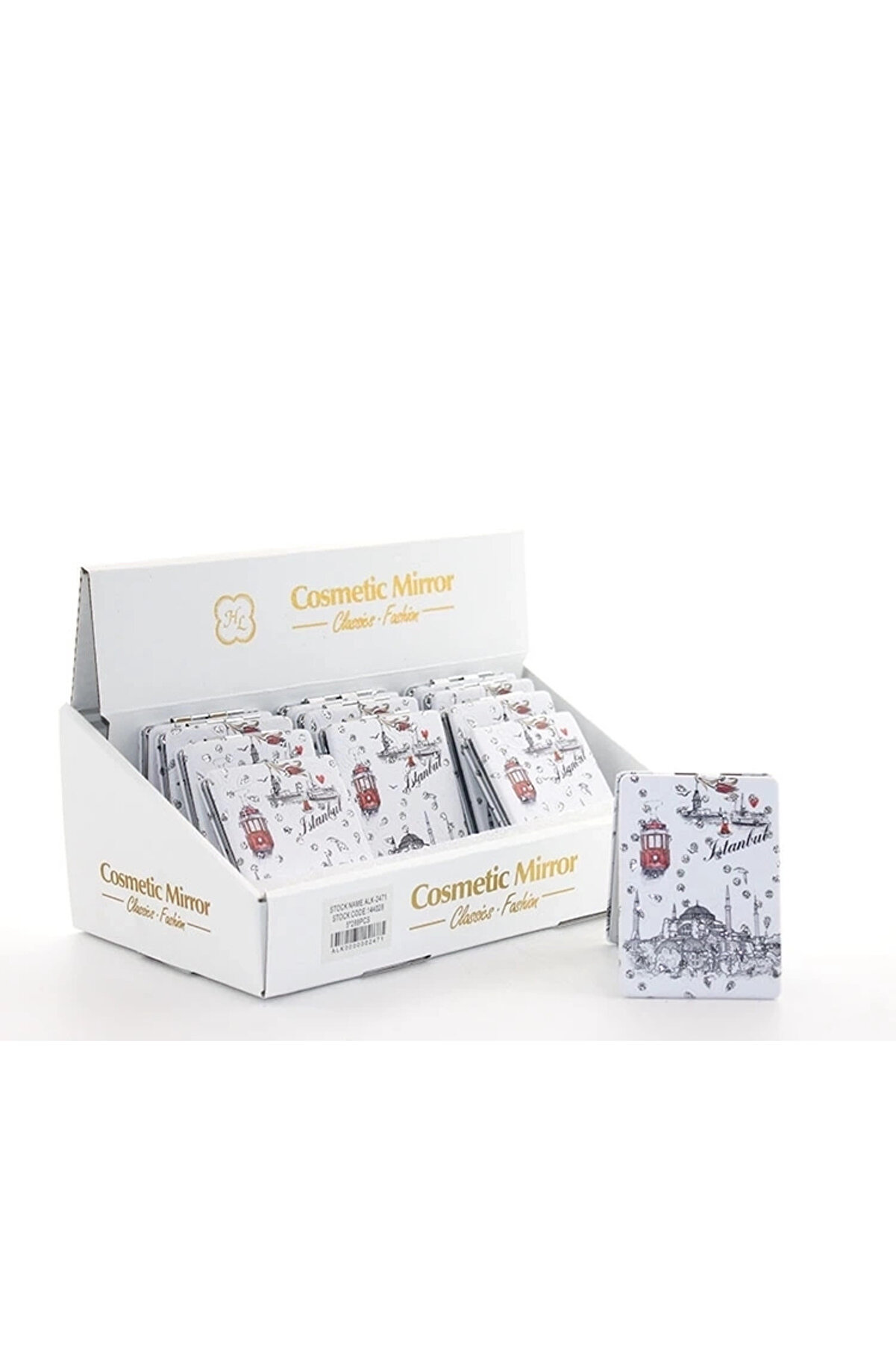 gizmurstore Taşlı İstanbul Tasarımı El Aynası İnce Alk2916