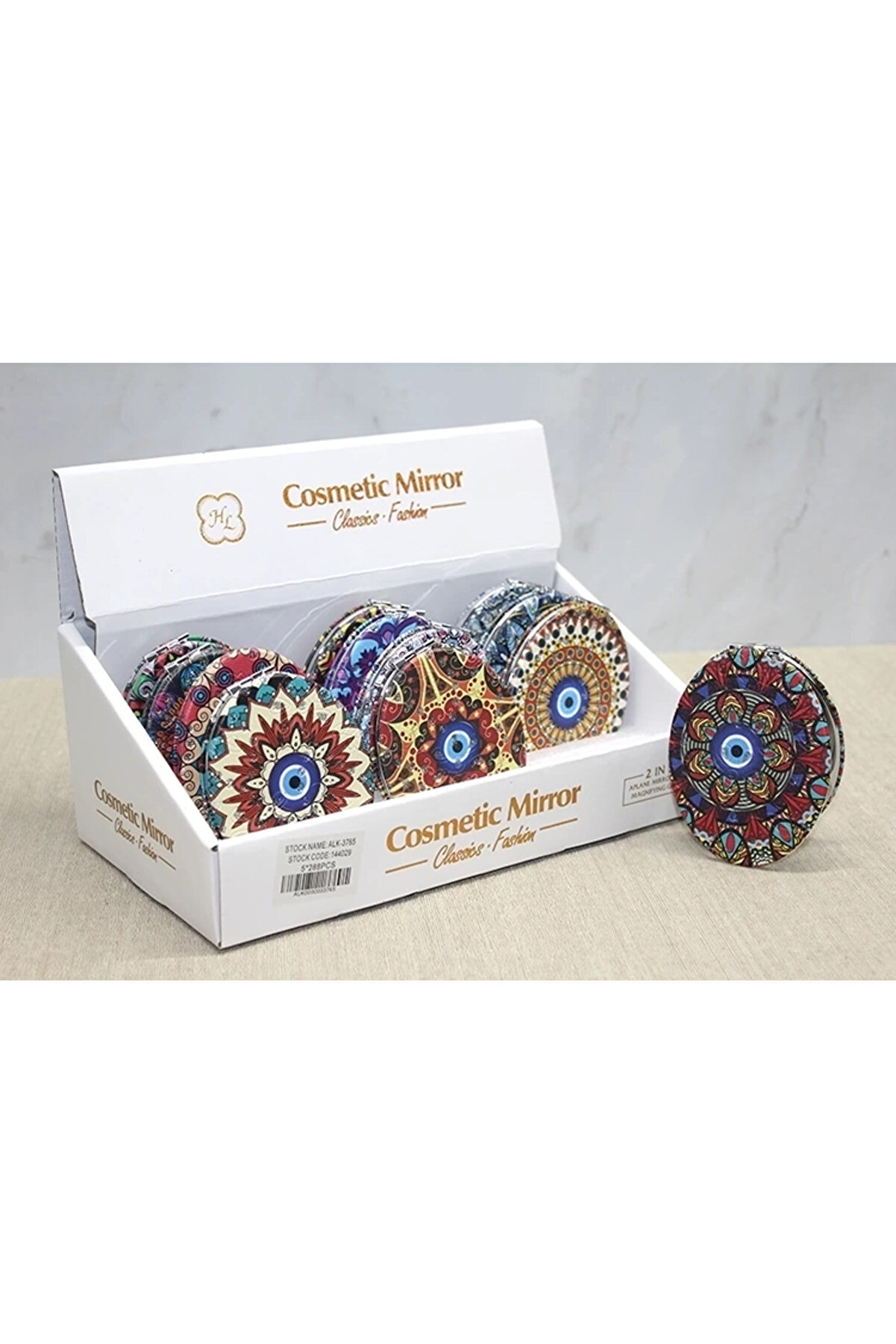 gizmurstore Taşlı El Aynası Oval İnce Alk3765