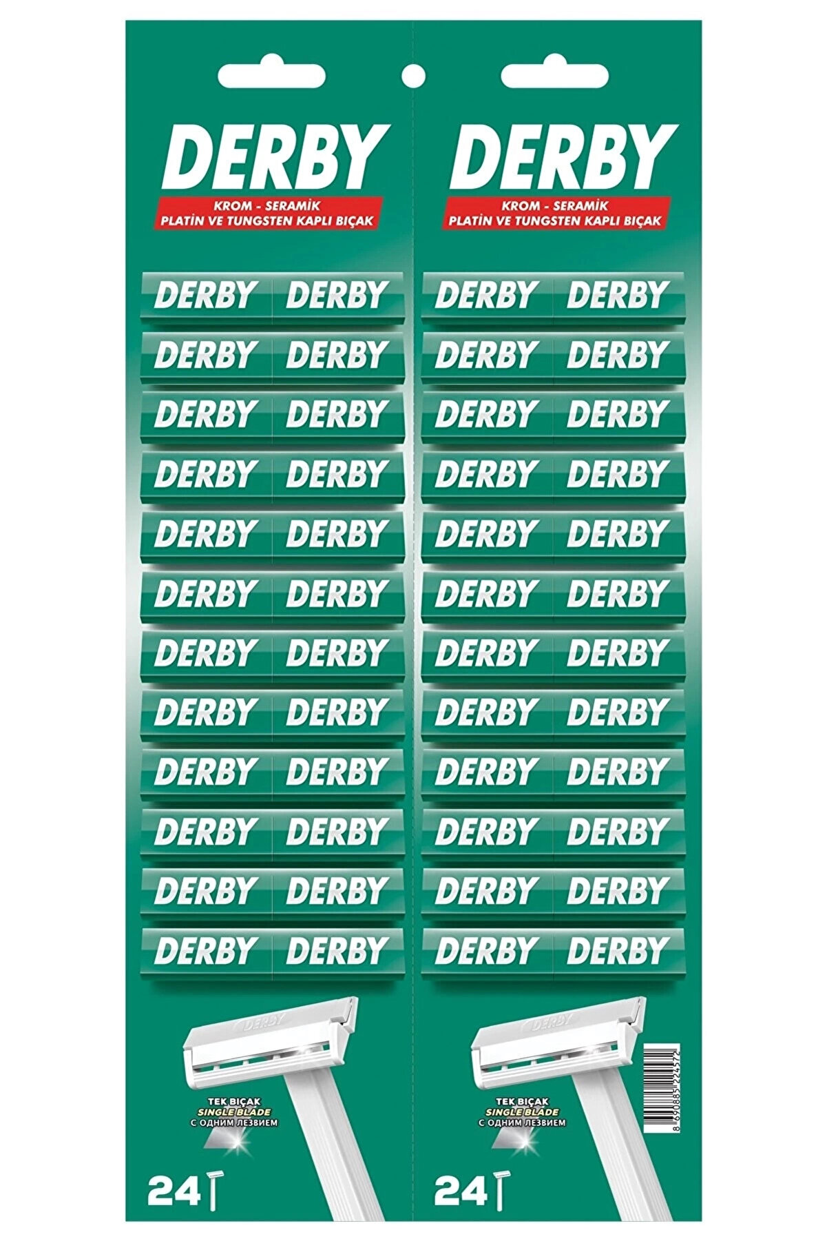 gizmurstore Derby Tek Bıçak Kartela 48'li