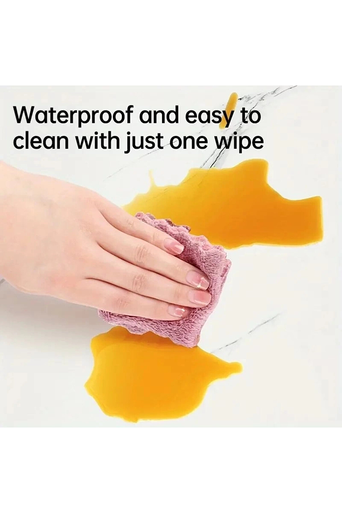 Beyaz Mermer Desenli̇ Alümi̇nyum Plasti̇k Duvar Sti̇cker (30*30)