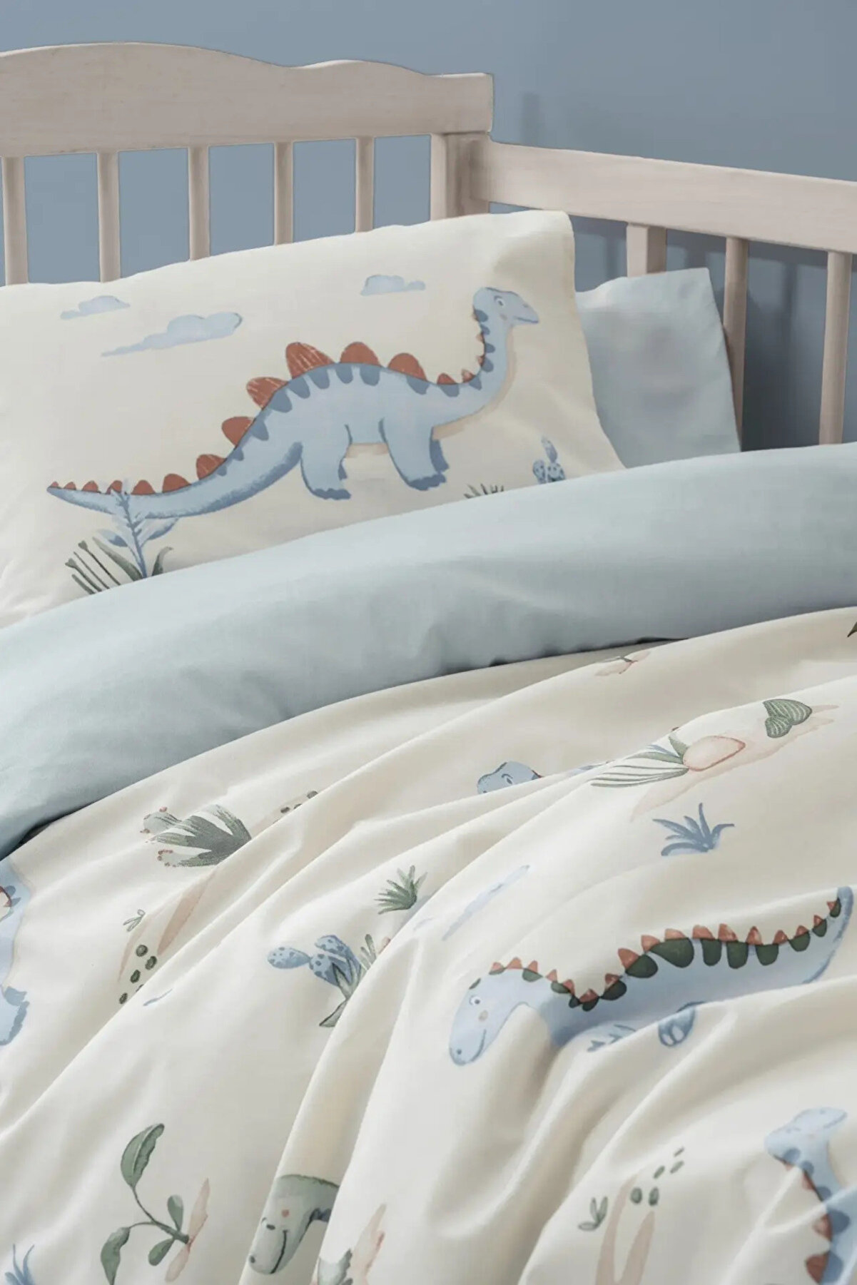 Buğz Cotton Box Bebek Nevresi̇m Takımı Di̇nora Mavi̇