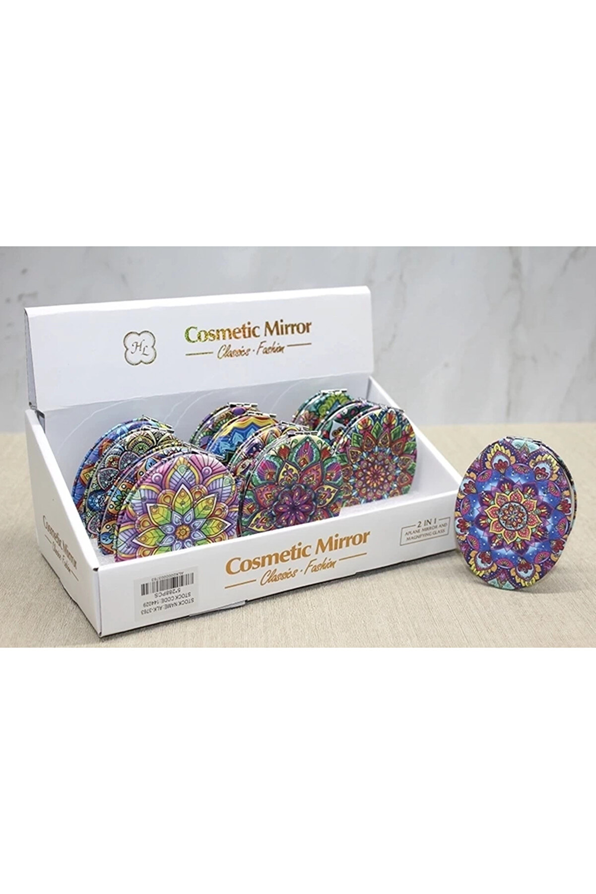 gizmurstore Taşlı El Aynası Oval İnce Alk3763