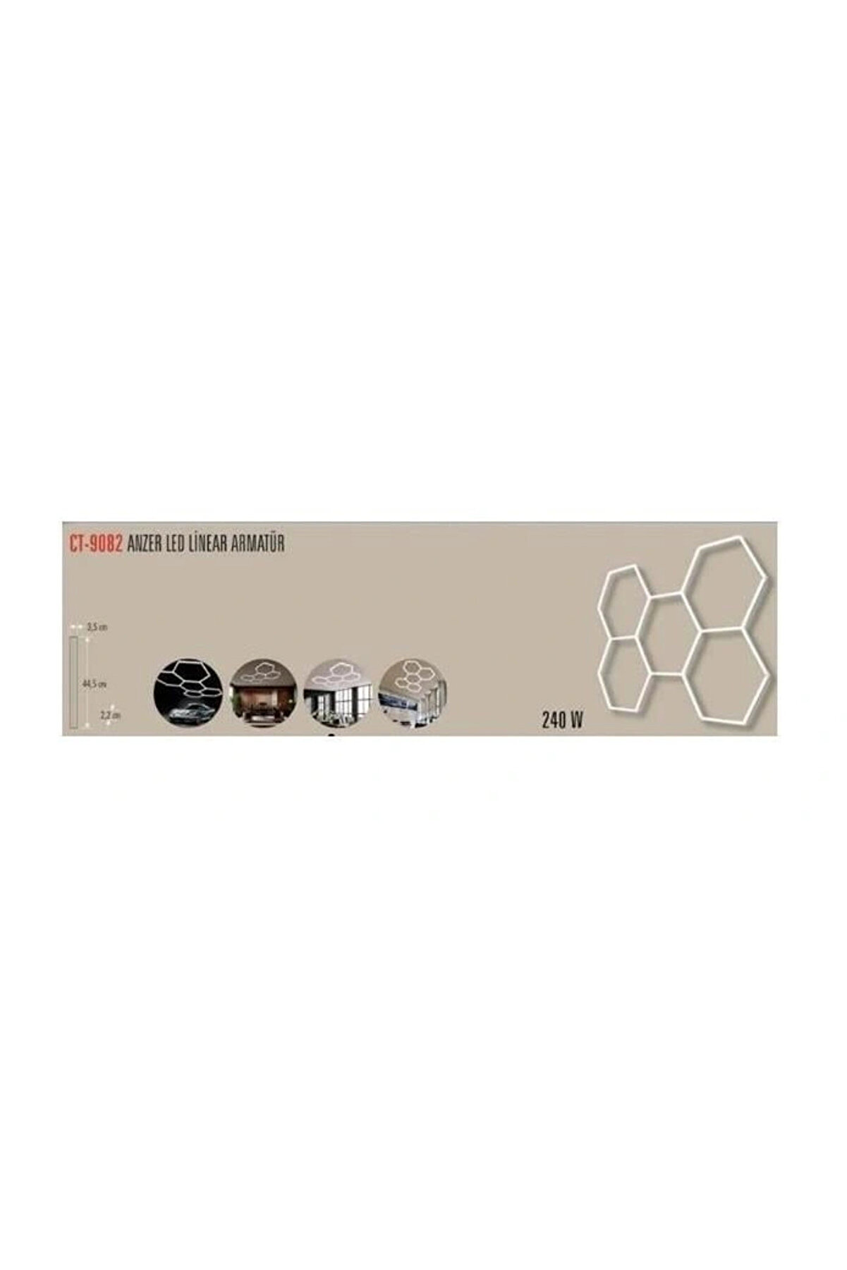 Cata Ct 9082 Anzer Led Li̇near Armatür Beyaz Işık