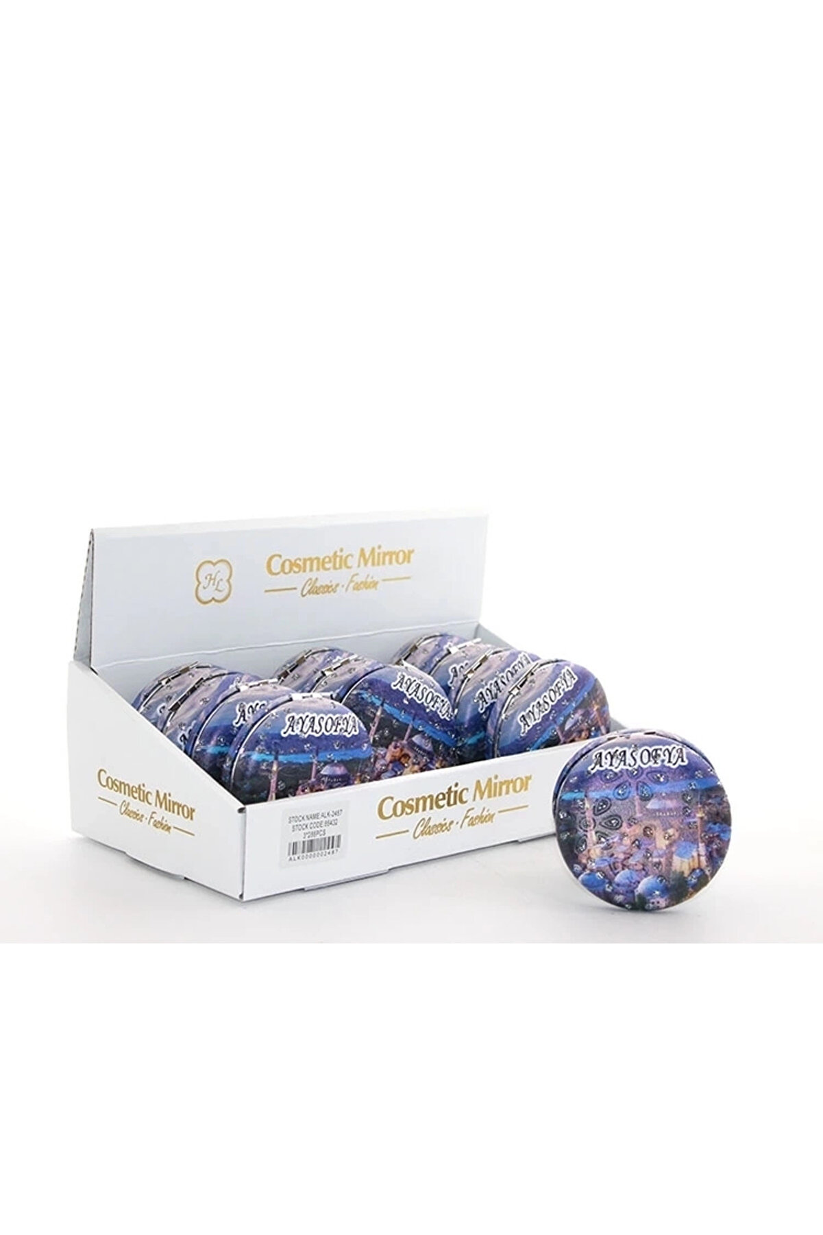 gizmurstore Taşlı İstanbul Tasarımı El Aynası Kalın Alk2487