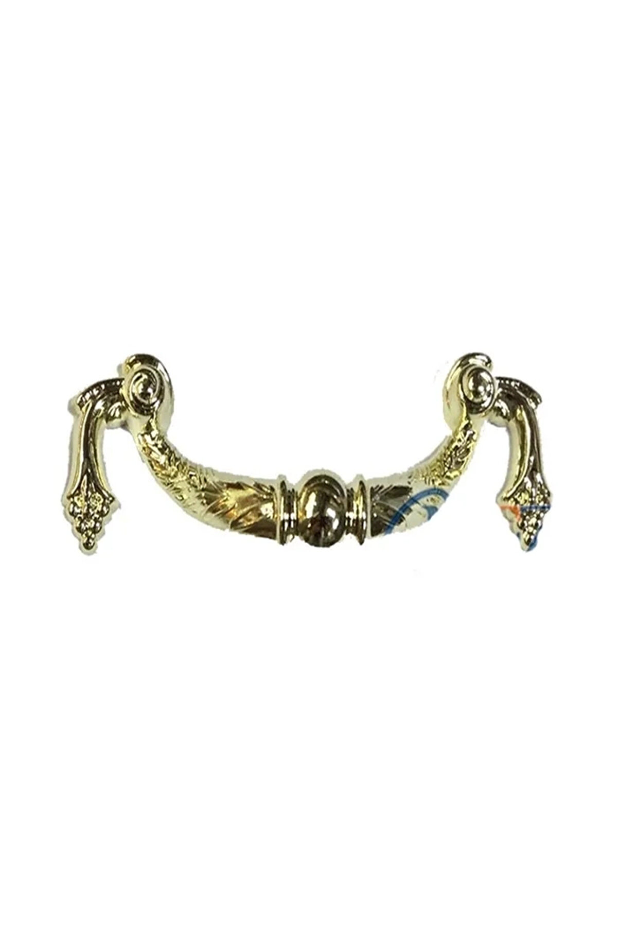 gizmurstore Dekoratif Zamak Üzümlü Kulp - 64mm, Sarı, 1 Adet