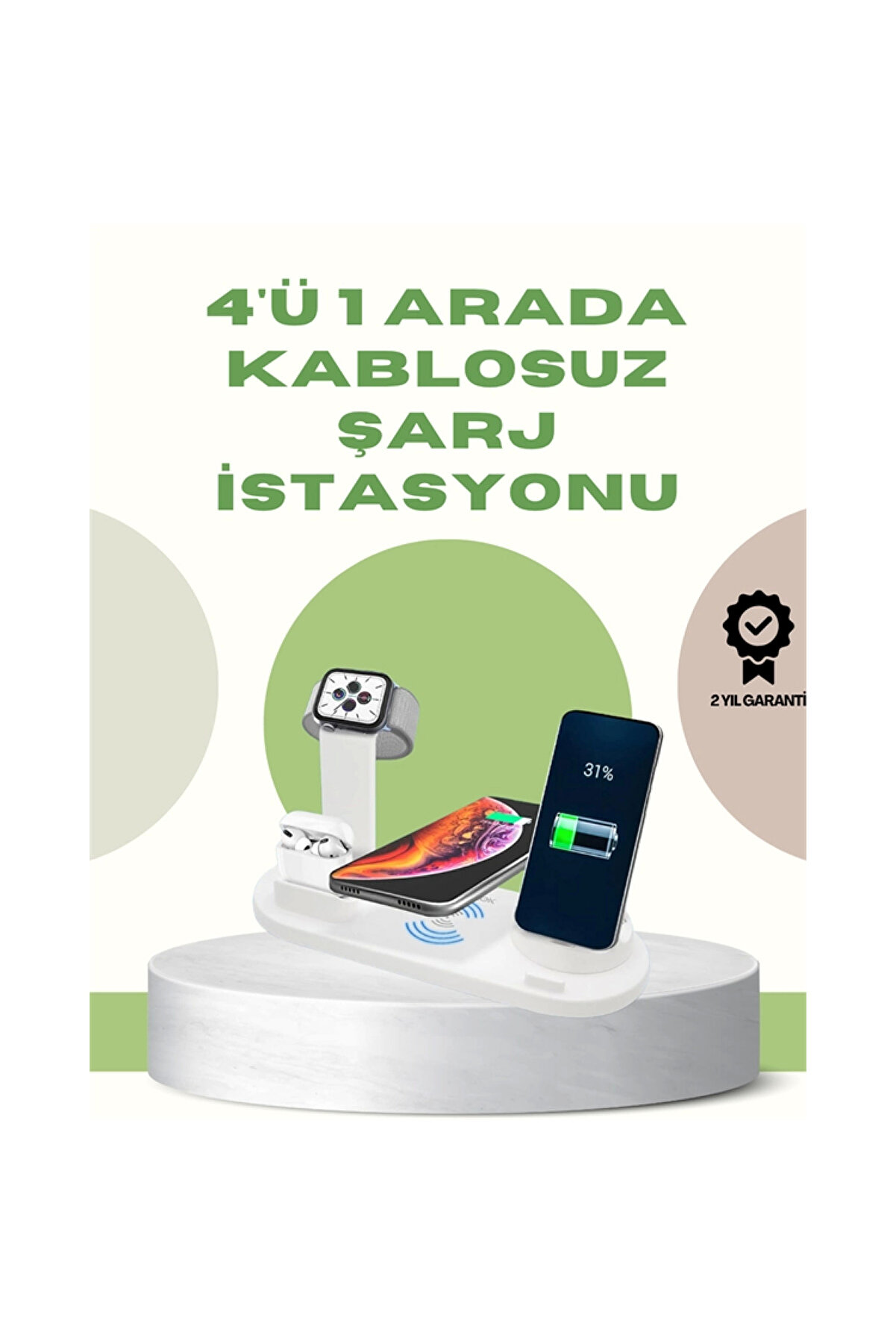 Ronanna 360° Döner Bağlantı Noktalı Kaymaz Taban – Akıllı Şarj Teknolojisiyle Donatılmış Geniş Uyumluluk