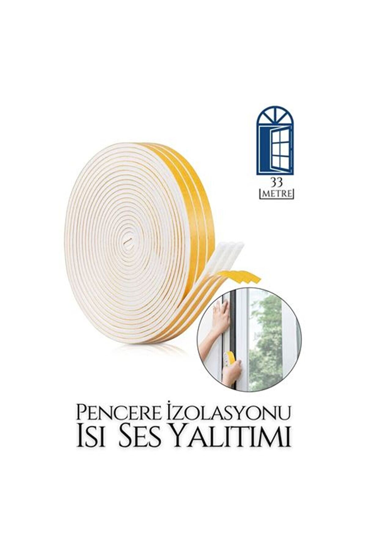 Toptan Bulurum Pencere Ses Isı Yalıtım Sünger Bant 33 METRE