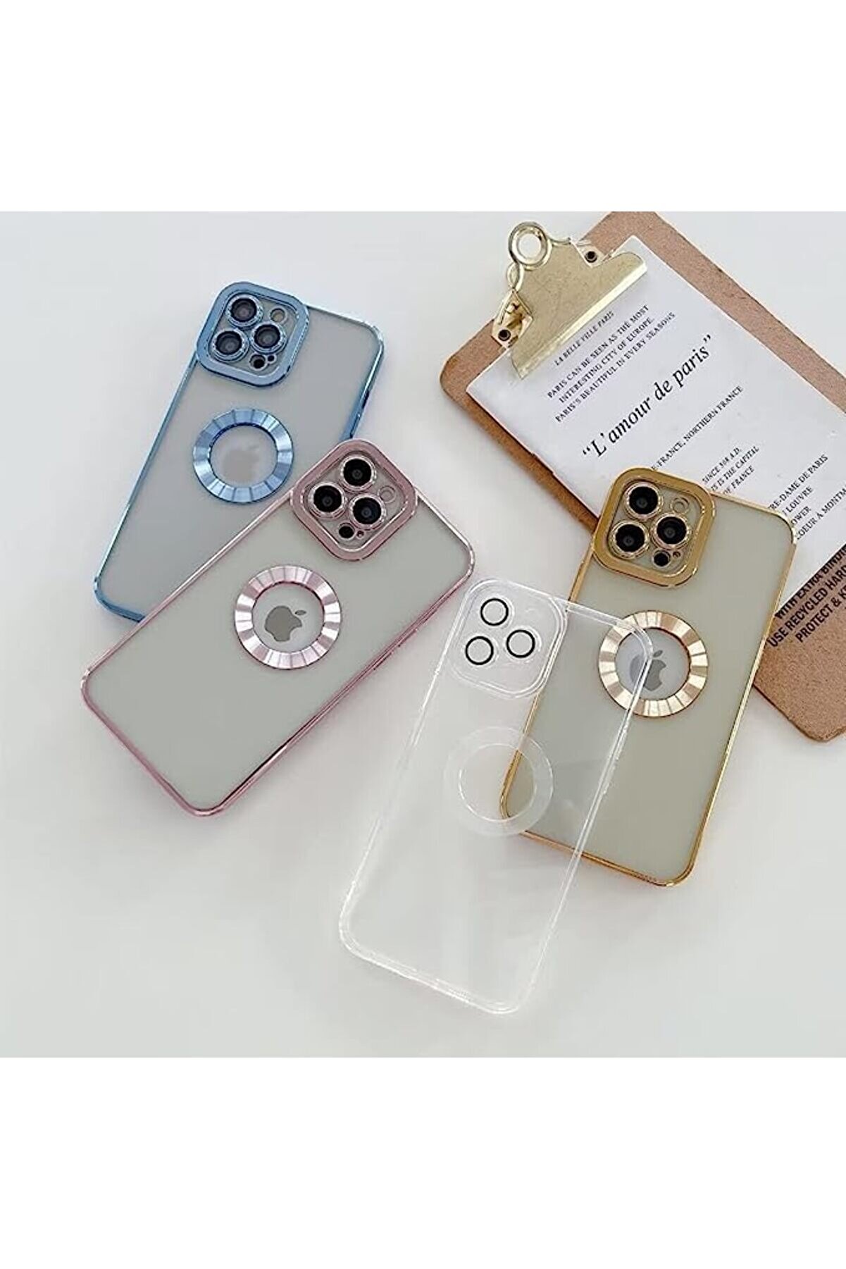 Aks 14 Pro Max Uyumlu Lens Korumalı Kılıf Mavi̇