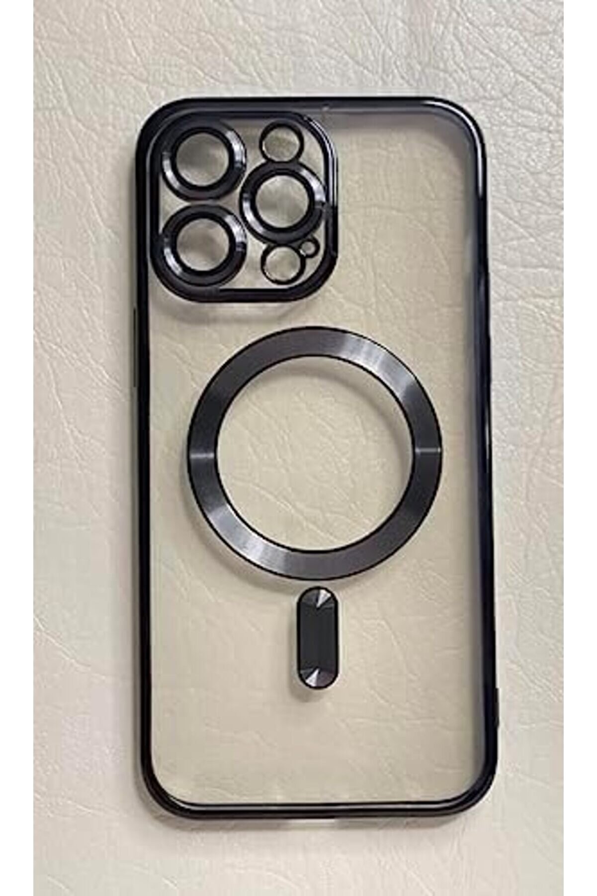 Ynsshopi̇ng Aks 14 Pro Max İçi̇n Kablosuz Şarj İle Uyumlu, Kamera Lens Korumalı Kılıf Si̇yah Newtrrendi̇