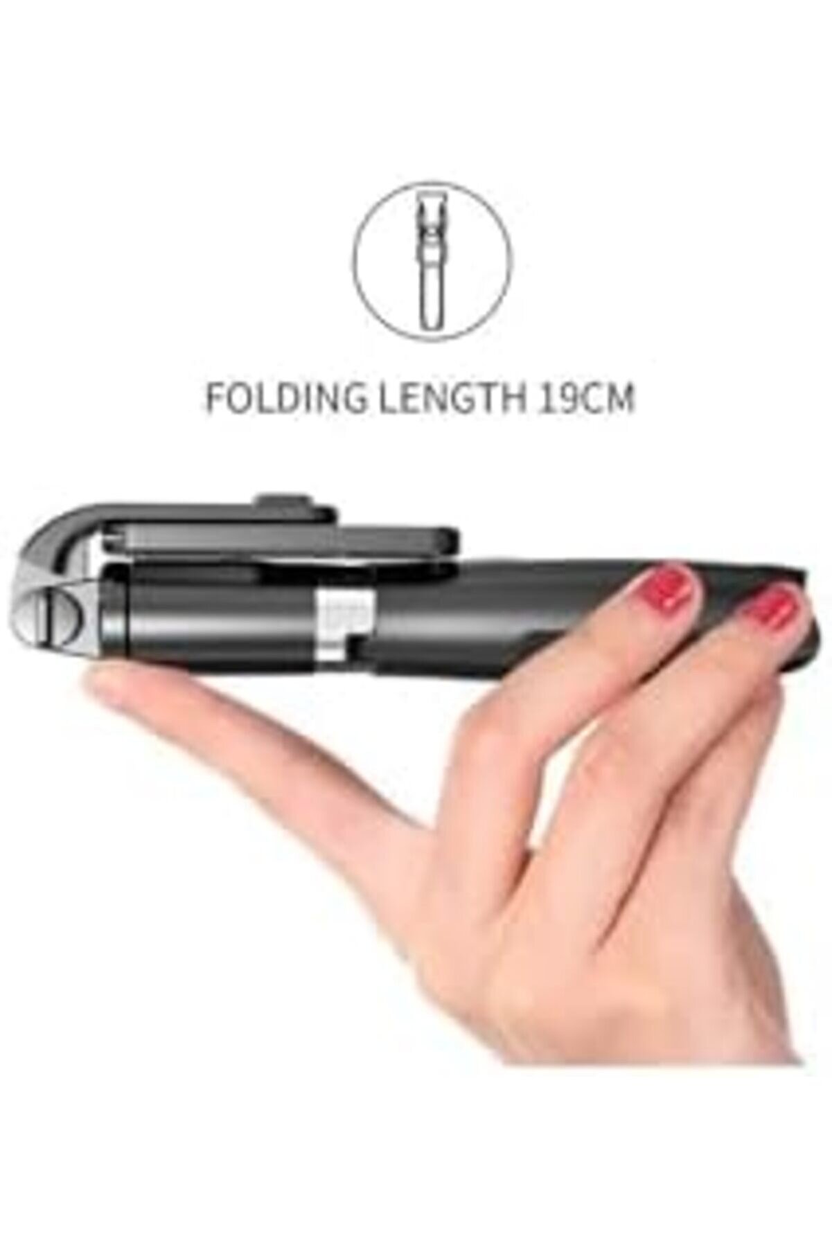 Lvnshop Kumandalı Led Işıklı 360 Derece Dönebi̇len Mi̇ni̇ Selfi̇e Sti̇ck Telefon Tutucu Kumandalı Öz 224