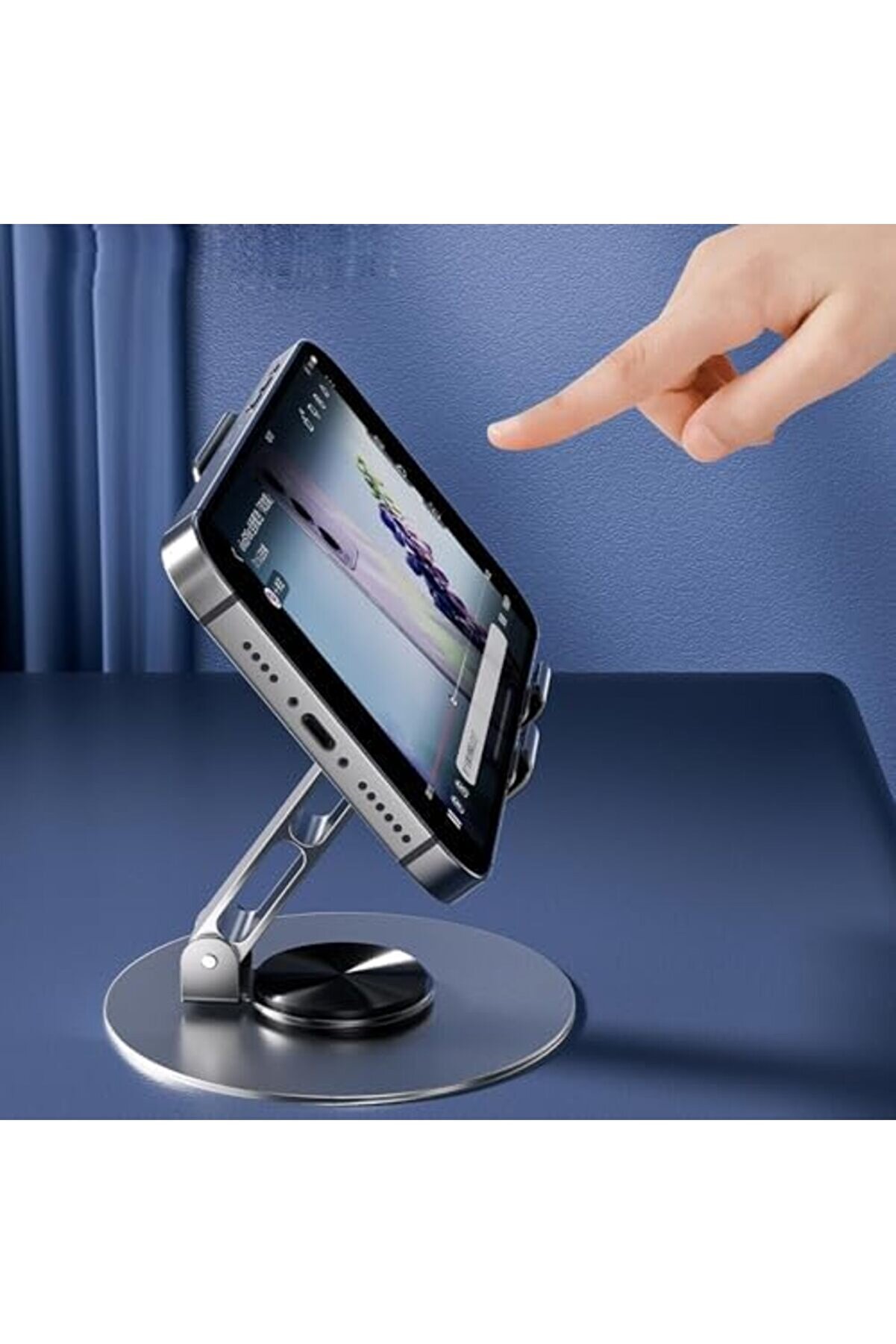 Lvnshop Katlanabi̇li̇r Masaüstü Telefon Tutucu Tablet 360 Derece Dönen Ayarlanabi̇li̇r 224120