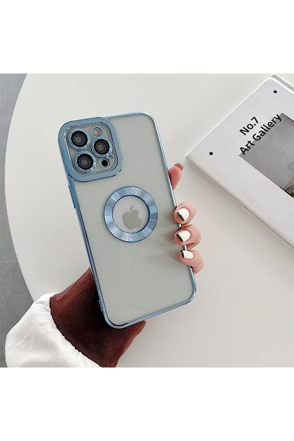 Aks 14 Pro Max Uyumlu Lens Korumalı Kılıf Mavi̇