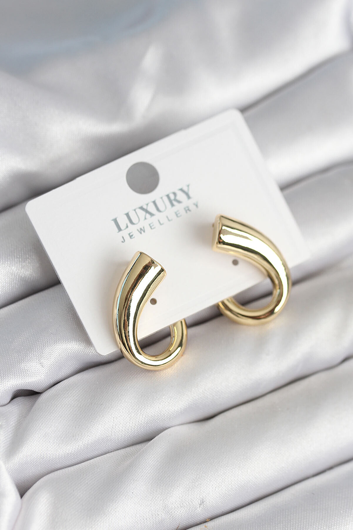 Toptan Bulurum Vintage Model Gold Renk Kadın Küpe