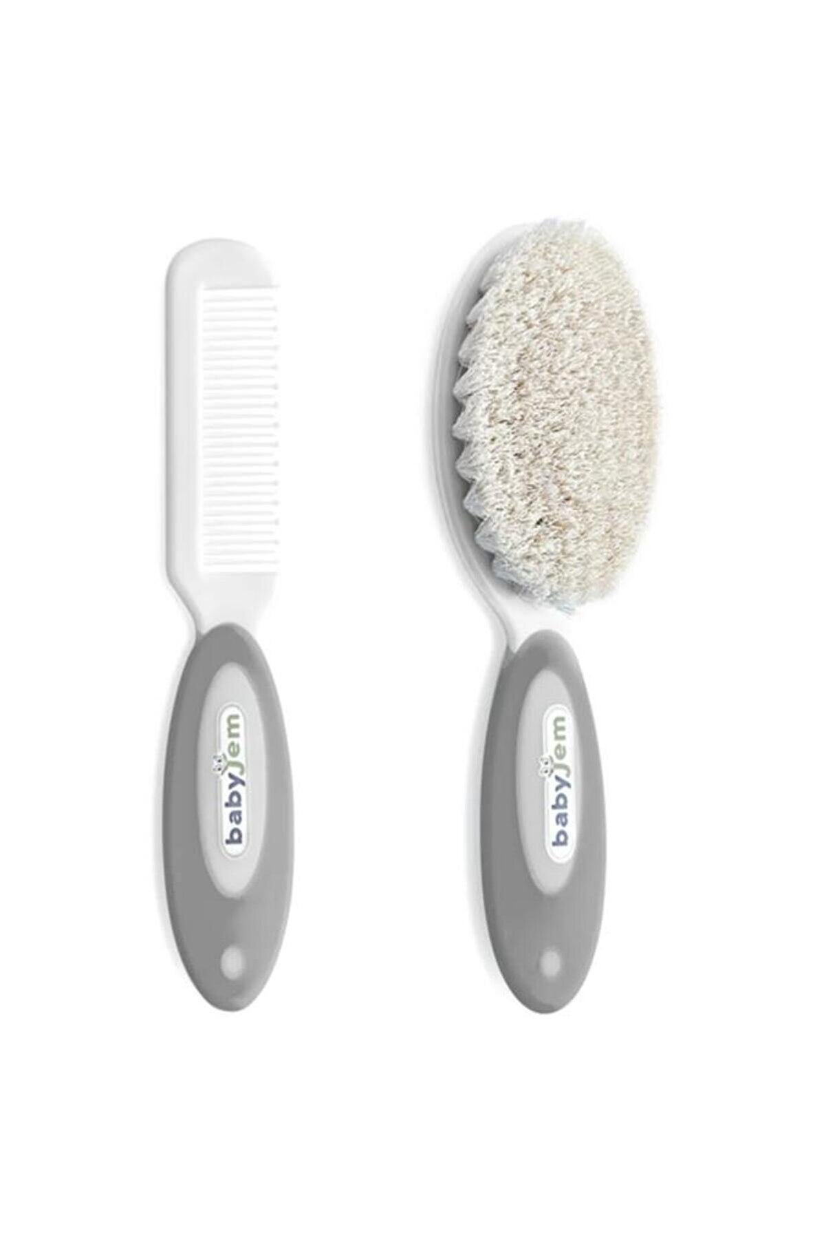 Toptan Bulurum Doğal Kıl Fırça Tarak Seti 519 Gri