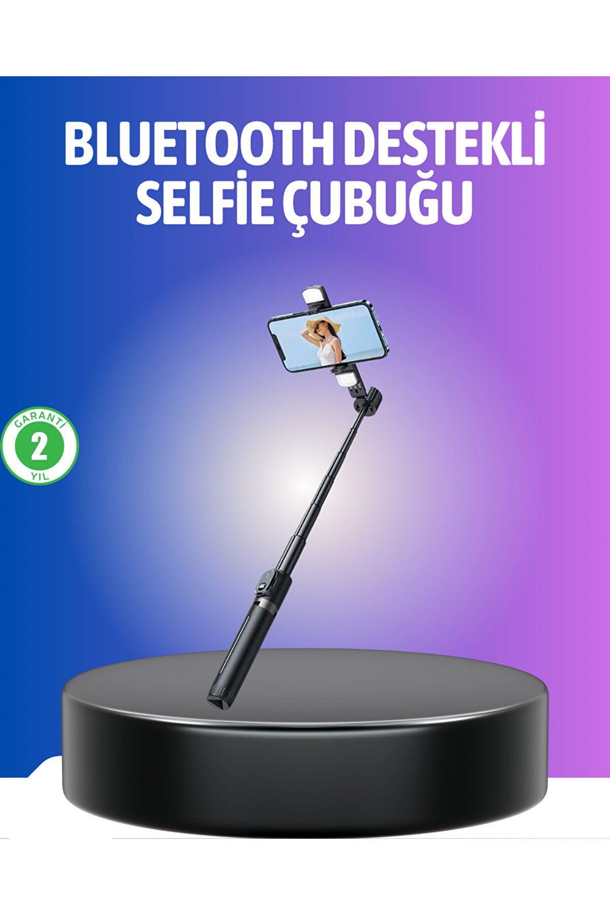 UCUZTEKNO Bluetooth Selfie Çubuğu – Uzaktan Kumandalı
