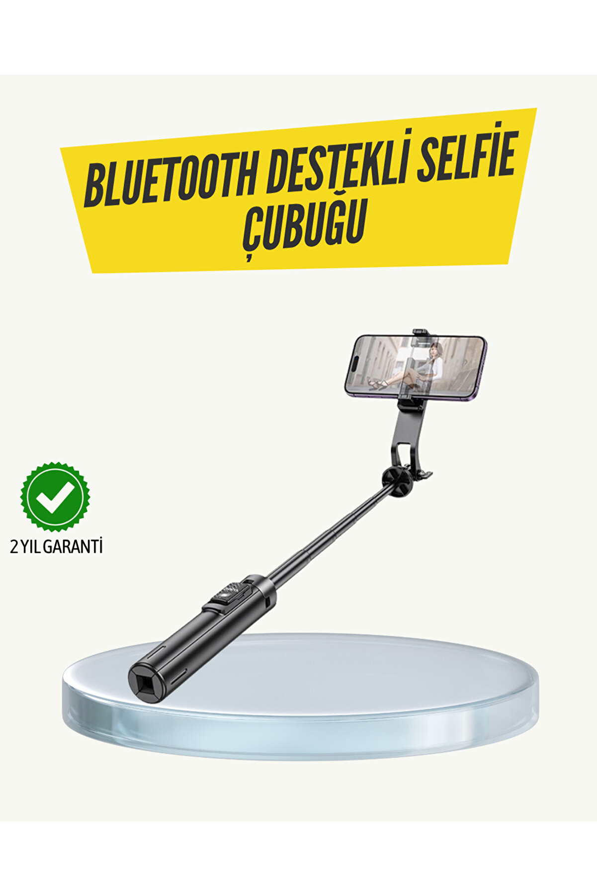 Bravilor Bluetooth Selfie Çubuğu – Işıklı, Katlanabilir, Uzaktan Kumandalı