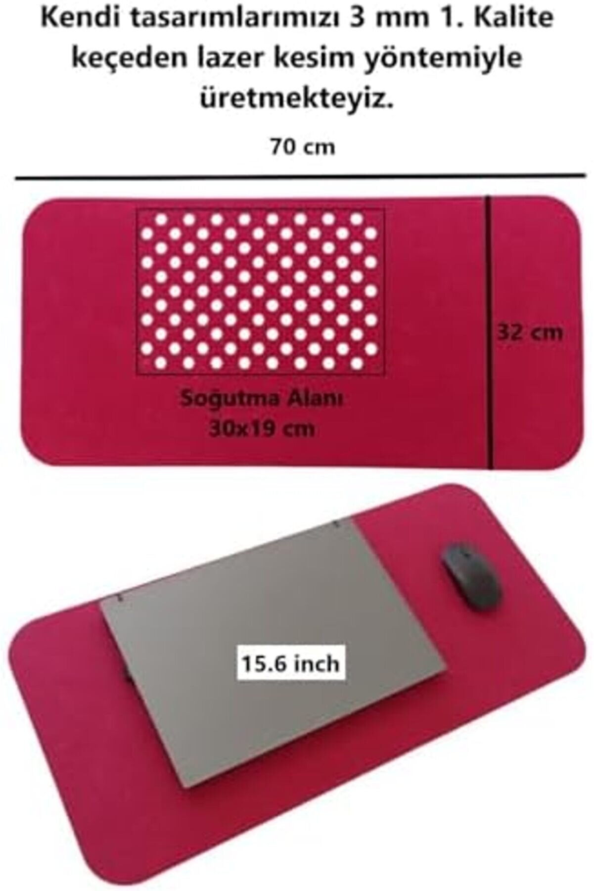 Keçe Masa Üstü Mouse Pad Ve Bi̇lgi̇sayar Düzenleyi̇ci̇ 70X32 Cm – Mat, Keçe Mat