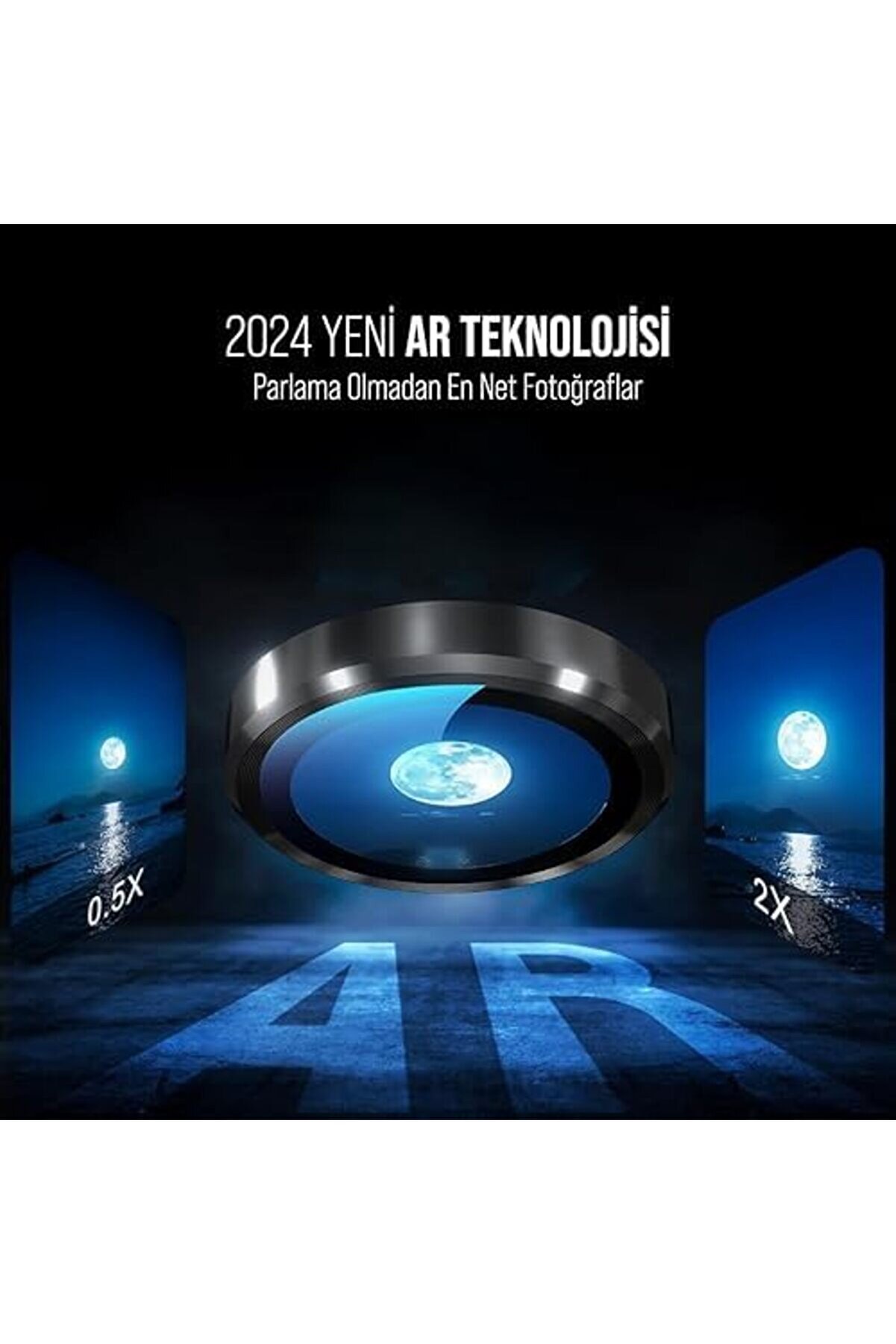 Aclyashop Kurulum Safi̇r Parmak İzi̇ Bırakmayan -Reflecti̇ve Kamera Lens (Si̇yah, 16 Pro Max/ 16 Pro) 1