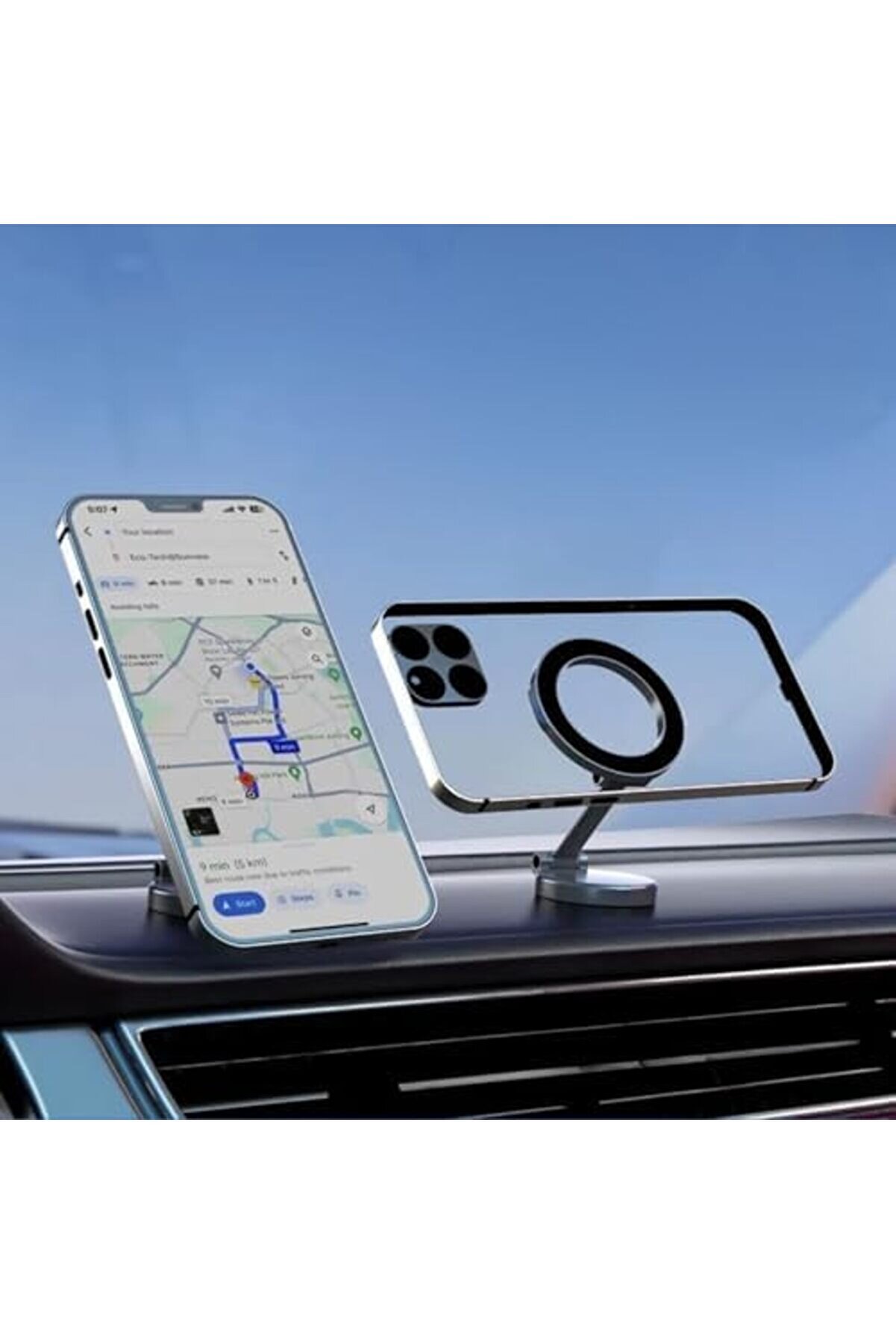 Lvnshop İçi̇ Telefon Tutucu, Araç Telefon Tutucu, Uyumlu Araba Telefon Tutucu, 360 Derece Dönebi̇len E