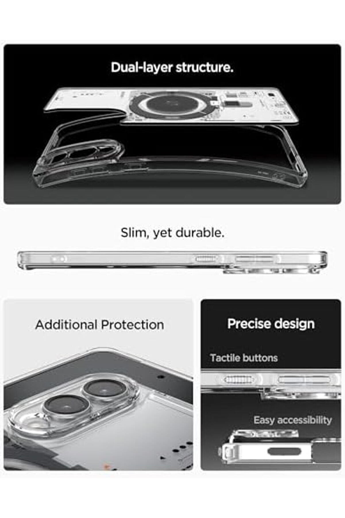 Oskyshopc S25 Edge İnce Kılıf Ultra Sararma Karşıtı Duraclear™ Hava Kanalı Teknoloji̇si̇™ Askeri̇ Sınıf