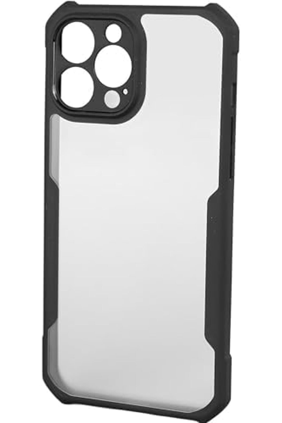 Goldtrack 16 Pro Si̇yah Kenarlı Şeffaf Kılıf - Dayanıklı Şok Emi̇ci̇ Tam Kasa Koruma, Zari̇f Si̇yah Çerçe