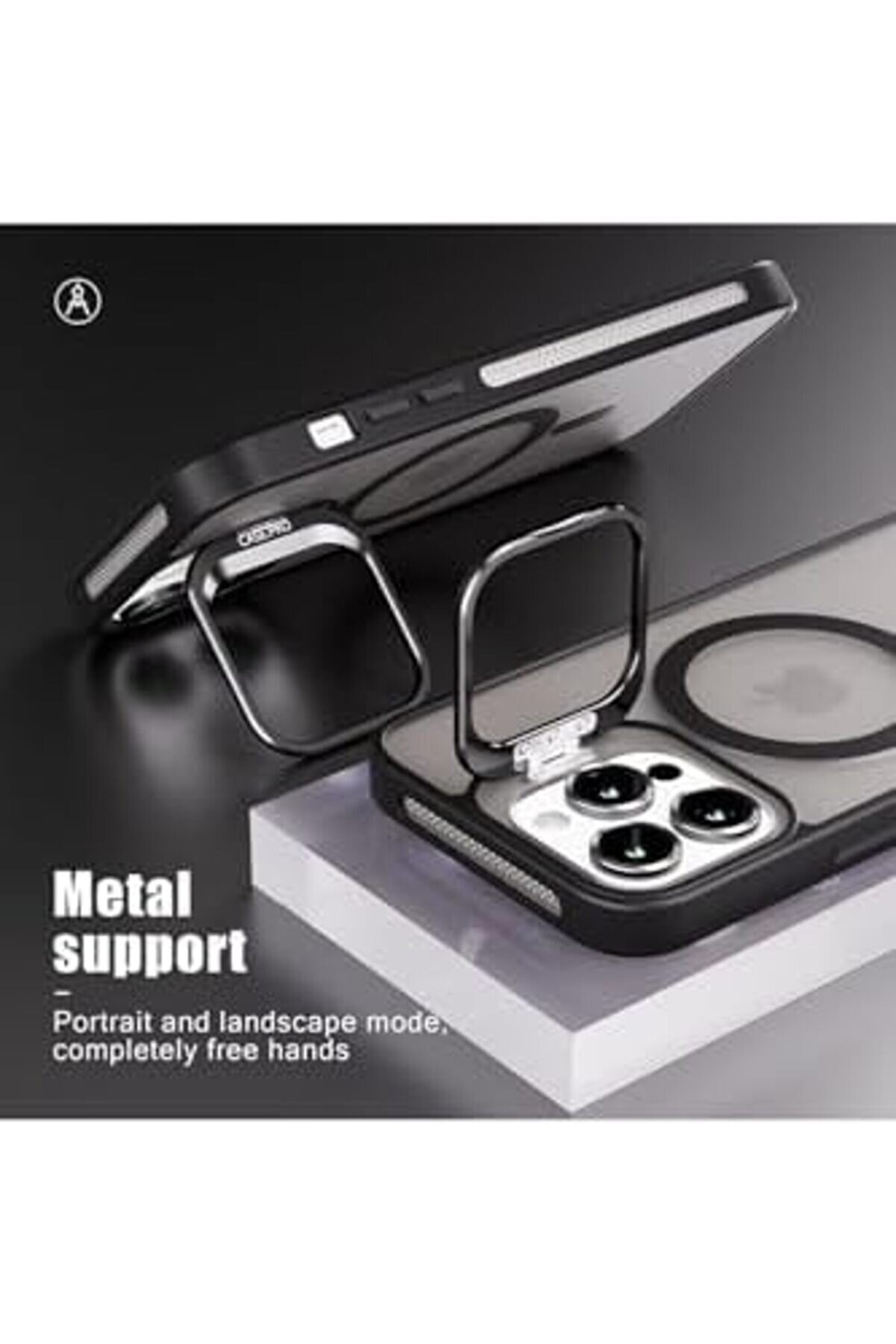 Polysi̇ght 16 Pro İçi̇n İle Uyumlu Kılıf Renkli̇ Kamera Lens Olabi̇len Kablosuz Şarj Destekli̇ Si̇li̇kon Ma