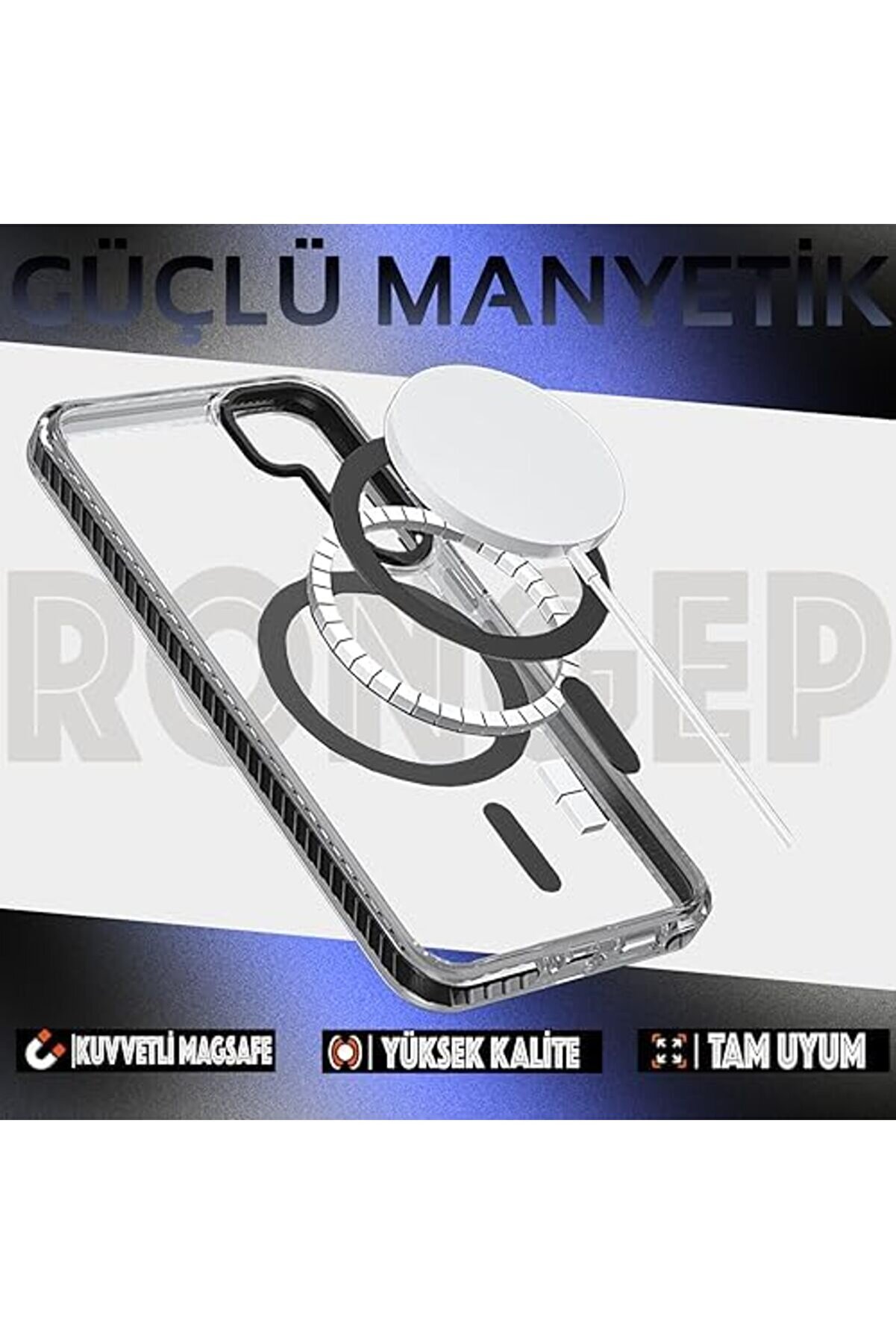 Modaflux S24 Ultra 6.8   İ&ccedil;i̇n İle Uyumlu (2025) Şeffaf Kılıf Dalgalı Bumper Tasarım K&ouml;şe Korumalı Ar