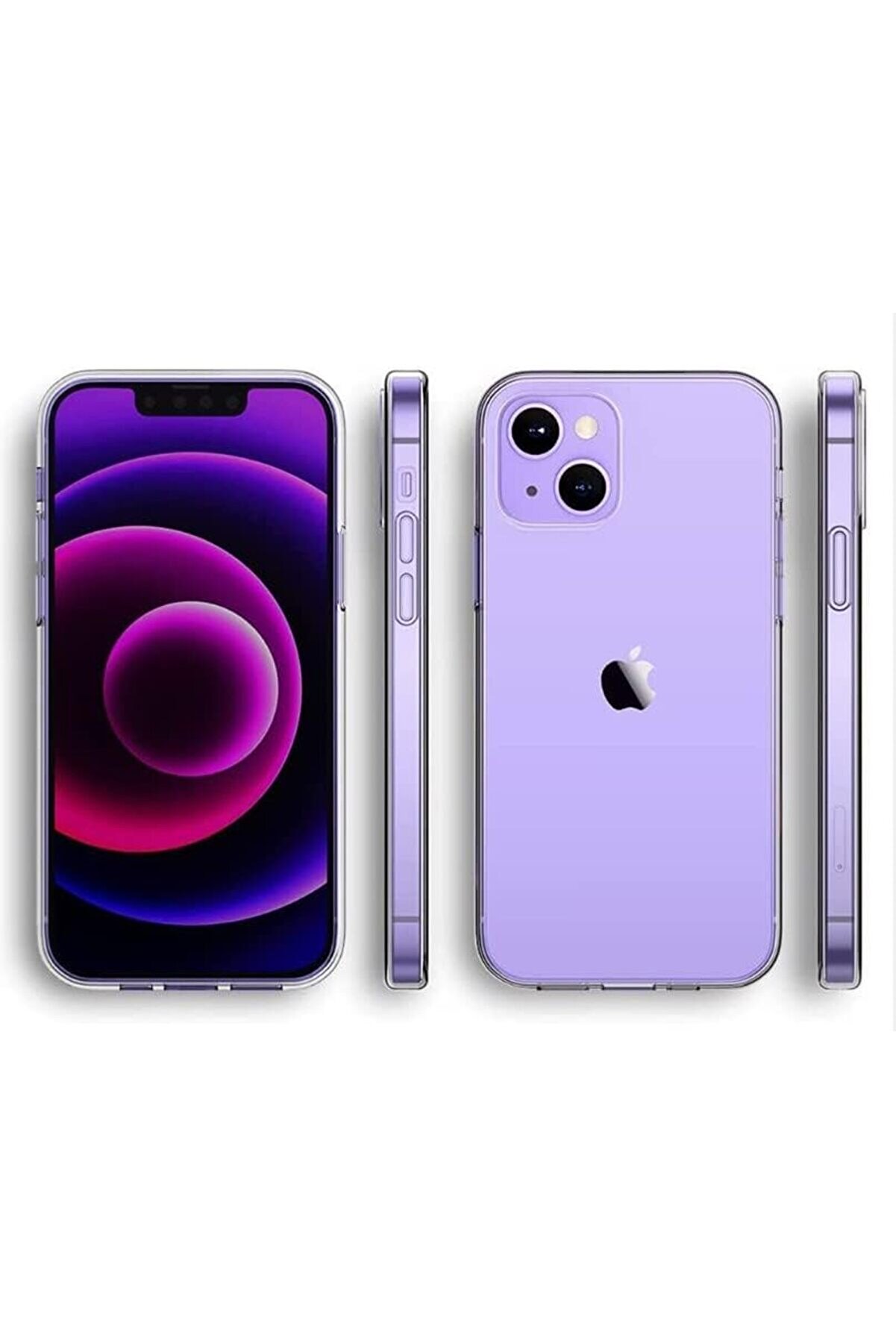 Polysi̇ght Şeffaf Kılıf 14 Uyumlu Şeffaf Kılıf 14 (6.1  ) Şeffaf Si̇li̇kon Kılıf Transparent 14 Kılıfı