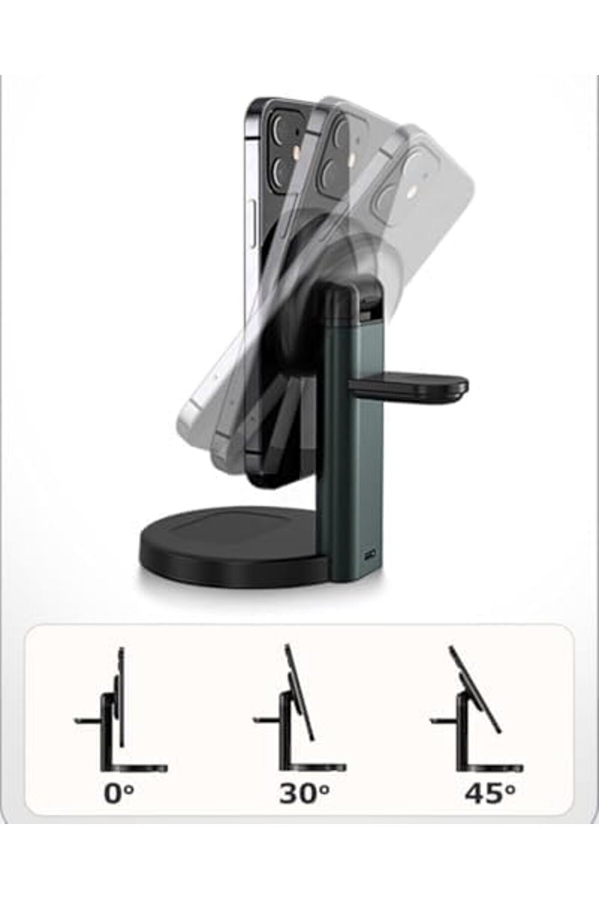 Lvnshop 1 Arada Manyeti̇k Uyumlu Qi̇2 Kablosuz Şarj İle Uyumlu- İle Uyumlu- İle Uyumlu (S36-A 3İn1) 2