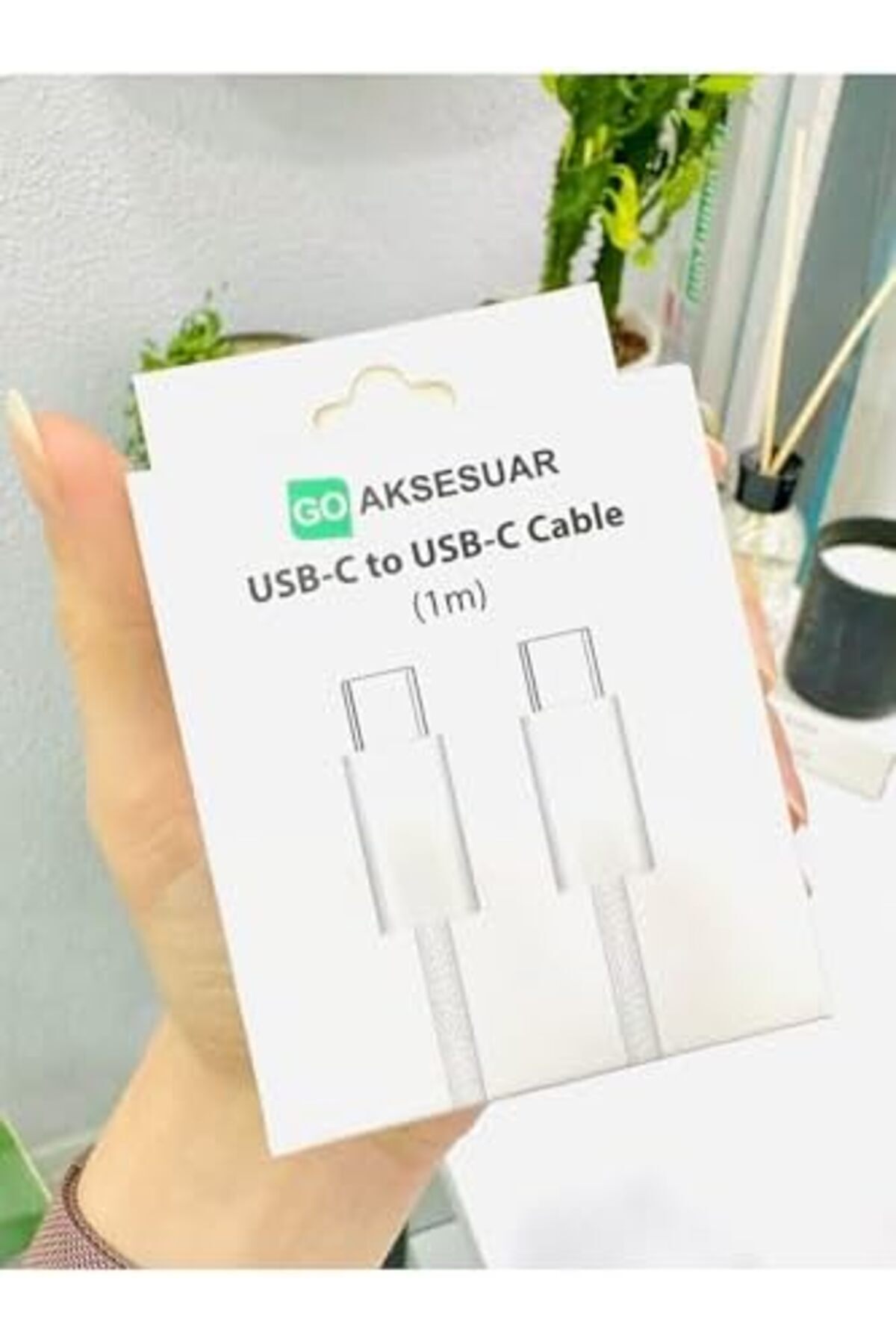 Lvnshop Aksesuar Usb-C To Usb-C 20W 1 Metre Hızlı Şarj Kopmaz &Ouml;rg&uuml; Kablo 15-15Promax-16-16Promax-16