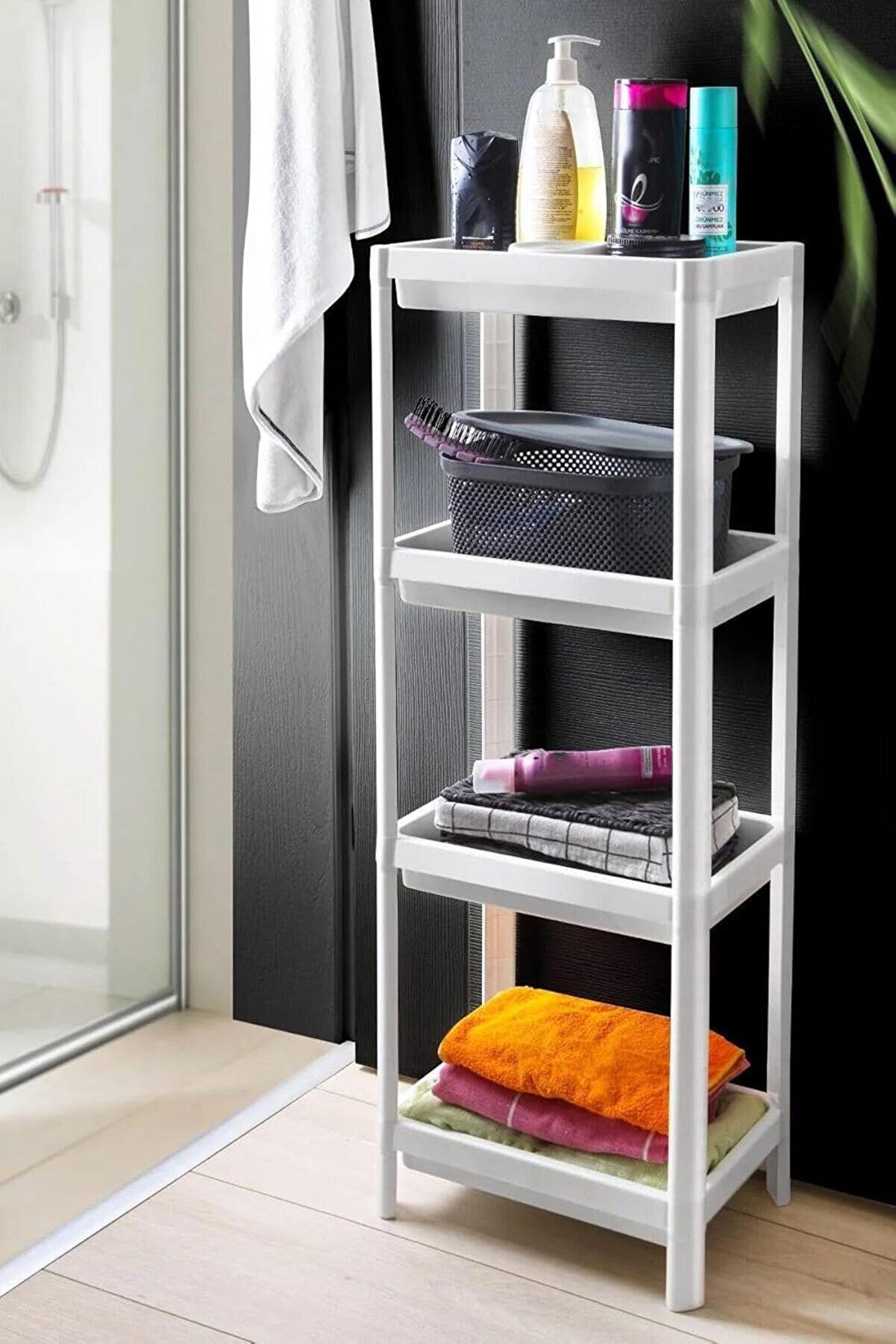 STOREMAX polysight 4 Katlı Geçmeli Plastik ve Mutfak Organizeri, Montajlı 4 Katlı Raf, Mutfakta ve Kullanım İ