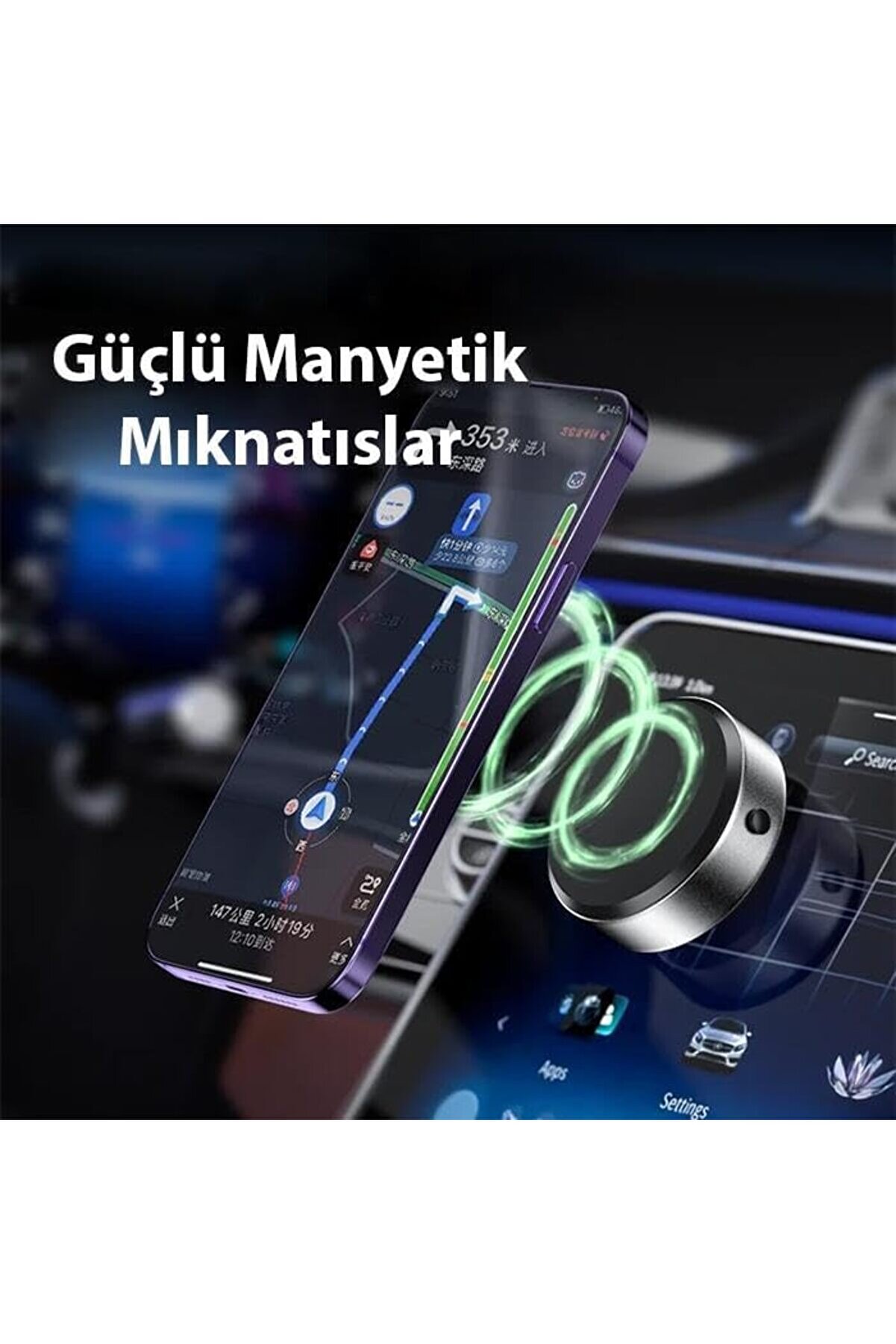 Lvnshop Mobi̇le Süper Manyeti̇k Vakum Adsorpsi̇yonlu Araç İçi̇ Telefon Tutucu, Masaüstü, Duvar, Ayna, Uy