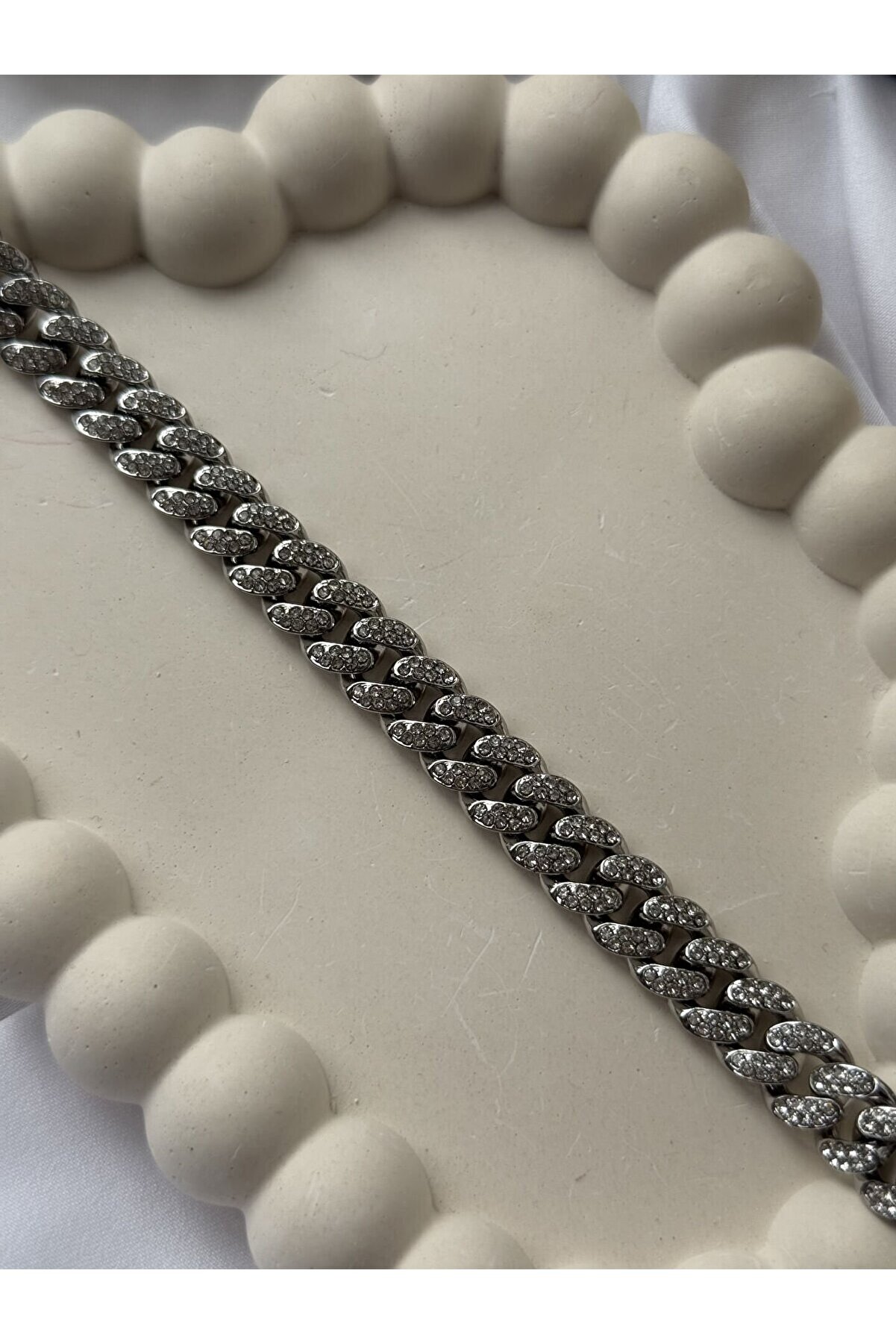 Ateli̇er Emi̇ne Si̇lver Taşlı Zi̇nci̇r Bi̇lekli̇k