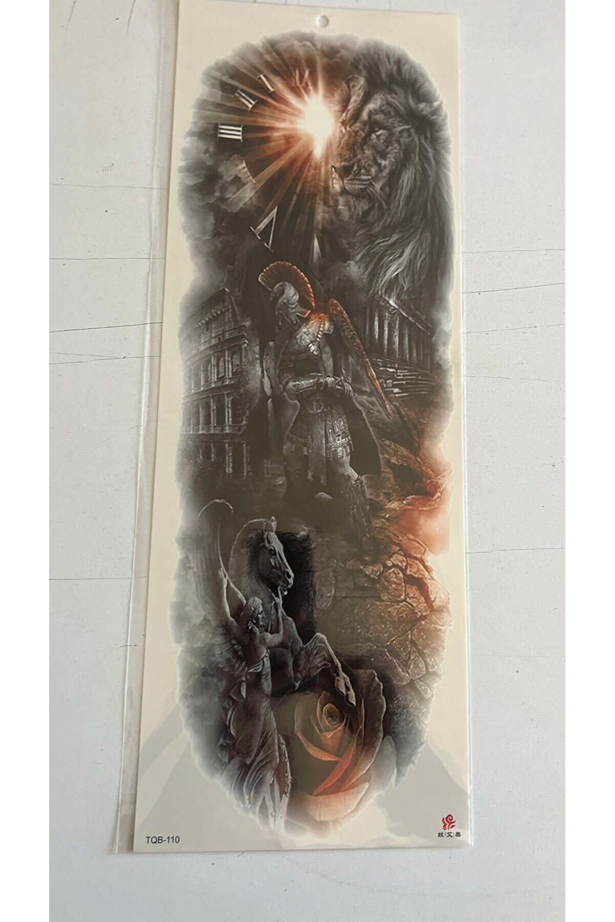 Ai̇rbrush Tattoo Gladyat&ouml;r 1 Hafta Kalıcı Tam Kol Bacak Yapıştırma Ge&ccedil;i̇ci̇ D&ouml;vme 46 Cm