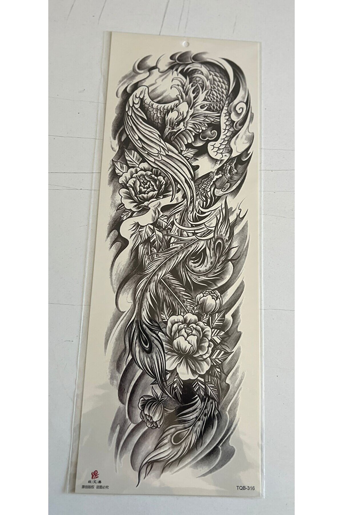 Ai̇rbrush Tattoo Kanatlı Dragon 1 Hafta Kalıcı Tam Kol Bacak Yapıştırma Geçi̇ci̇ Dövme 46 Cm
