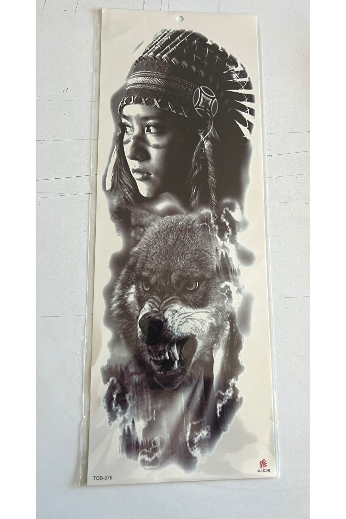 Ai̇rbrush Tattoo Kurt Kızıl Deri̇li̇ 1 Hafta Kalıcı Tam Kol Bacak Yapıştırma Geçi̇ci̇ Dövme 46 Cm