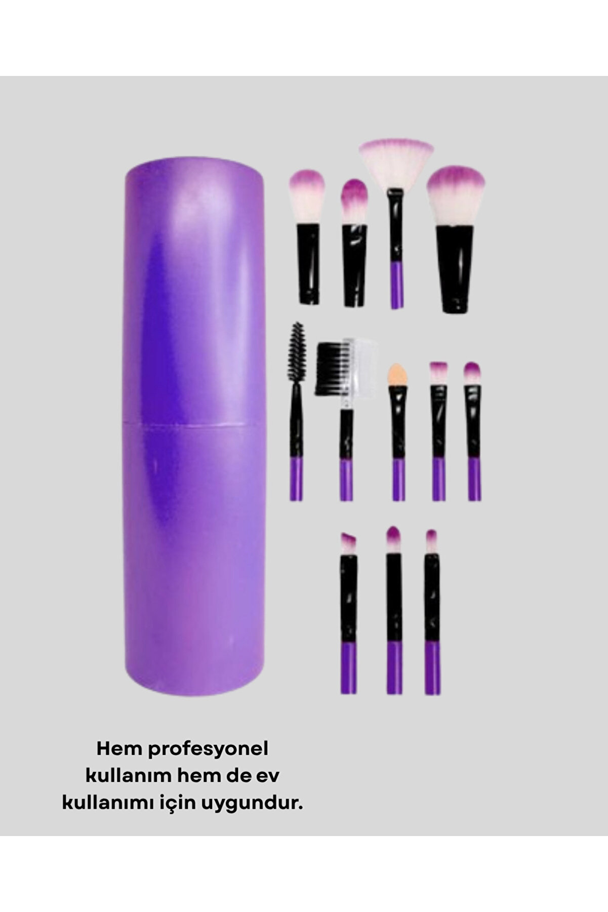 12 Parça Makyaj Fırça Seti̇ - Profesyonel Ve Günlük Kullanıma Uygun