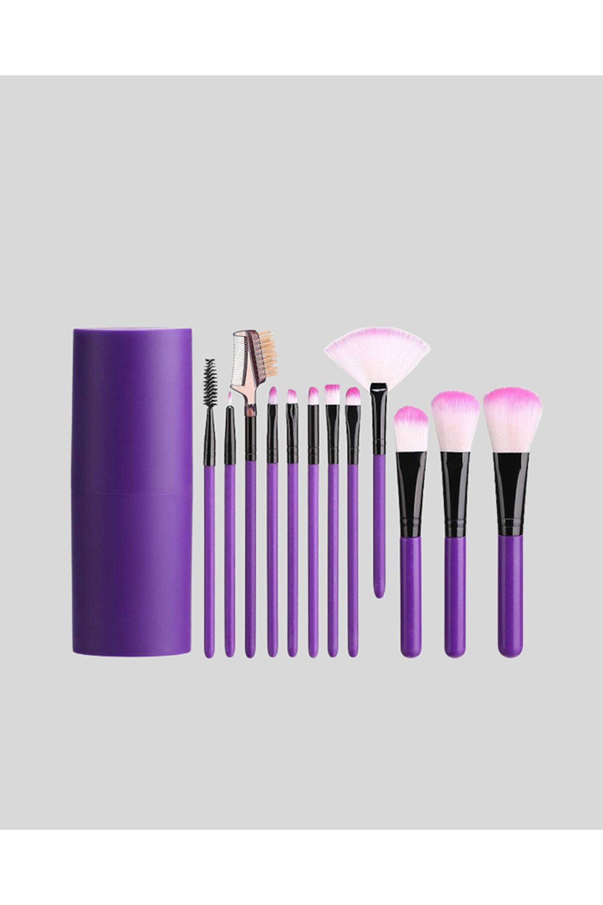 12 Parça Makyaj Fırça Seti̇ - Profesyonel Ve Günlük Kullanıma Uygun