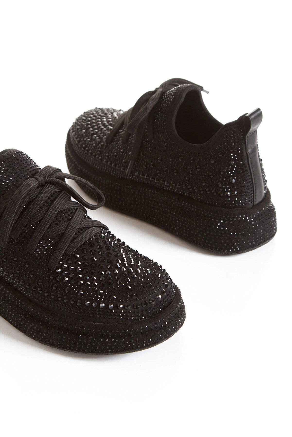 Gult Kadın Işıltı Platform Tabanlı Sneaker