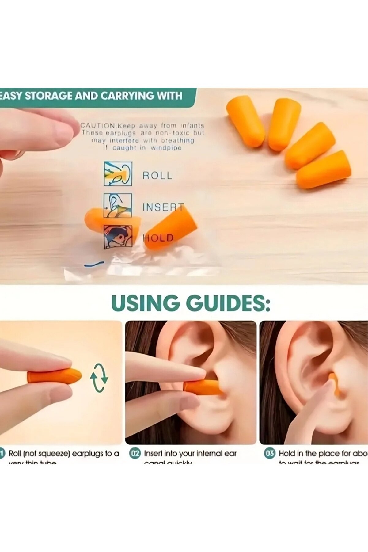 3M 1100 Kulak Tıkacı Kordonsuz 37Db 10 Çi̇ft