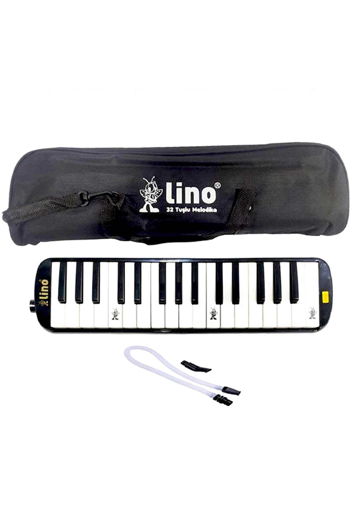 Toptan Bulurum Lino 32 Tuşlu Bez Çantalı Melodika Siyah