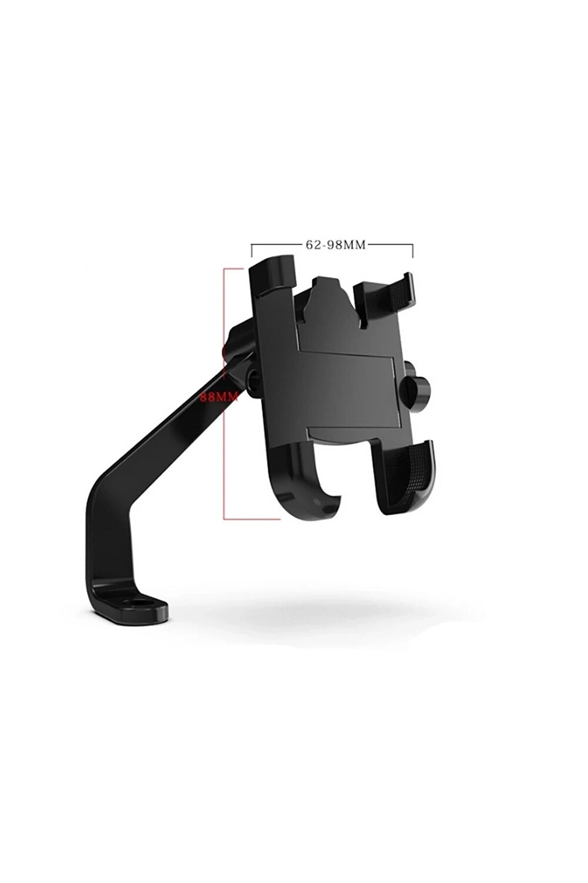 Alümi̇nyum Gövdeli̇ Metal Ayna Bağlantılı Motosi̇klet Telefon Tutucu 7 İnç Xl