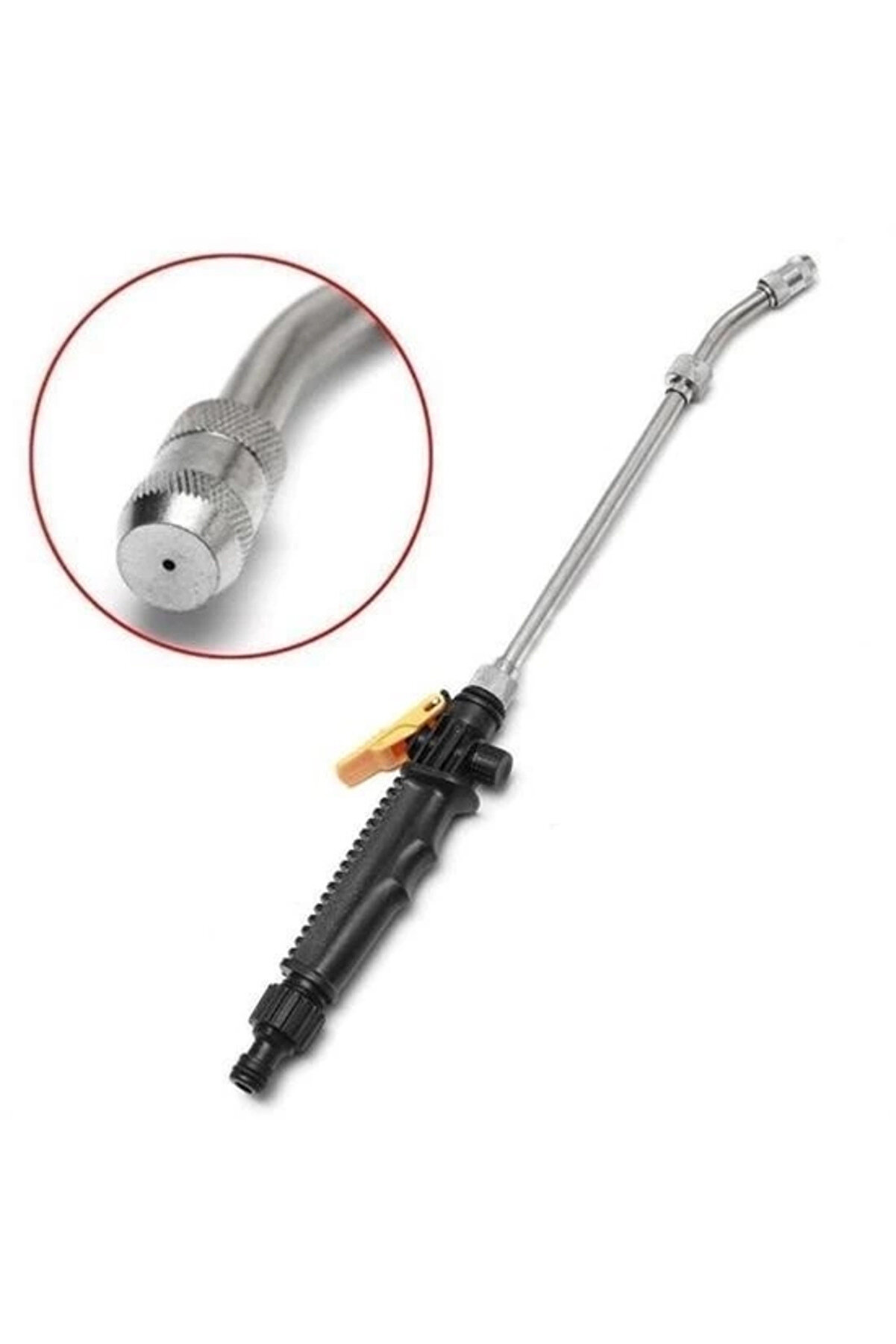 Bahçe Sulama Araç Oto Yıkama Temi̇zli̇k Tazyi̇kli̇ Su Püskürtme Yüksek Basınçlı Hortum Ucu Aparatı 50 Cm