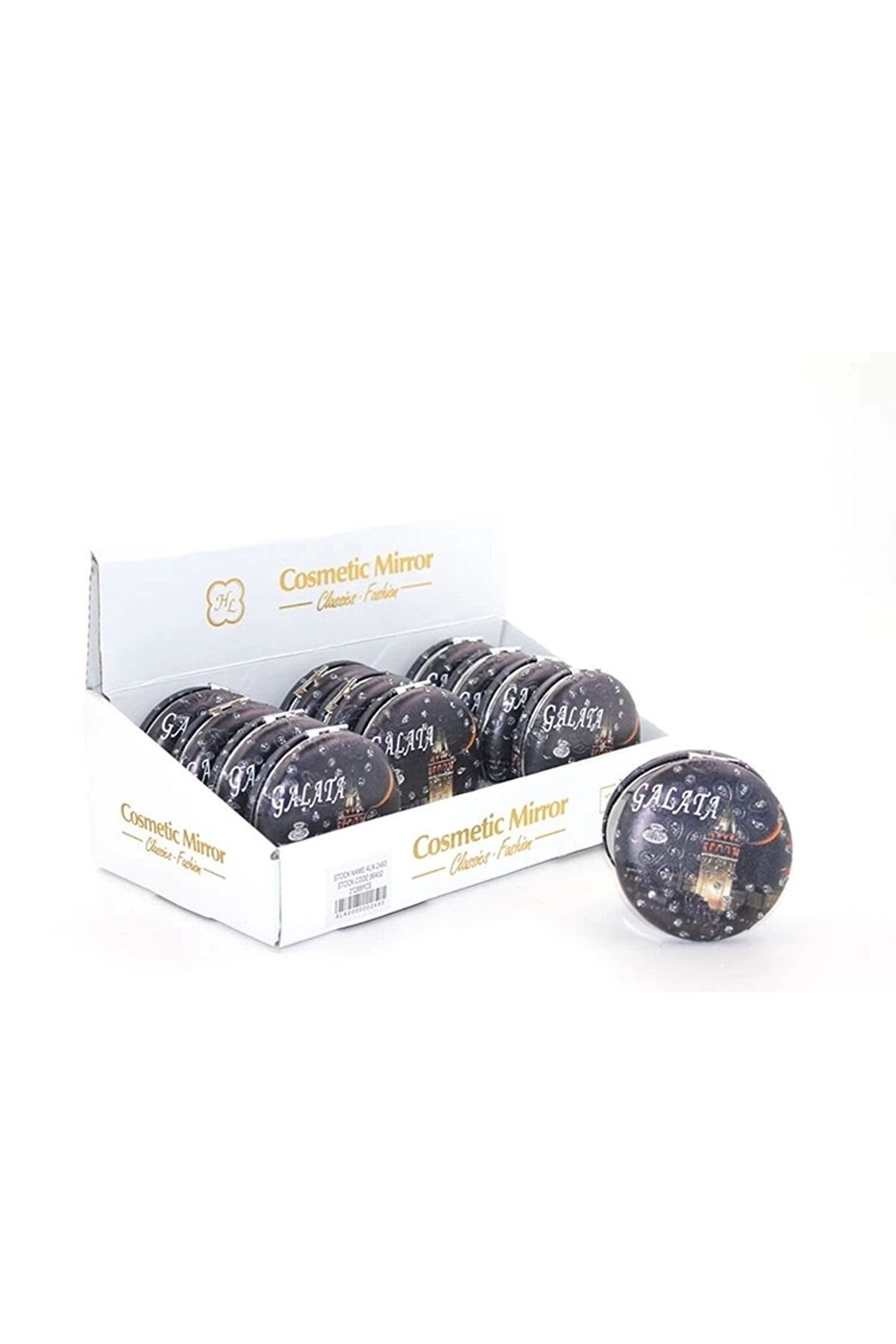 gizmurstore Taşlı İstanbul Tasarımı El Aynası Kalın Alk2493