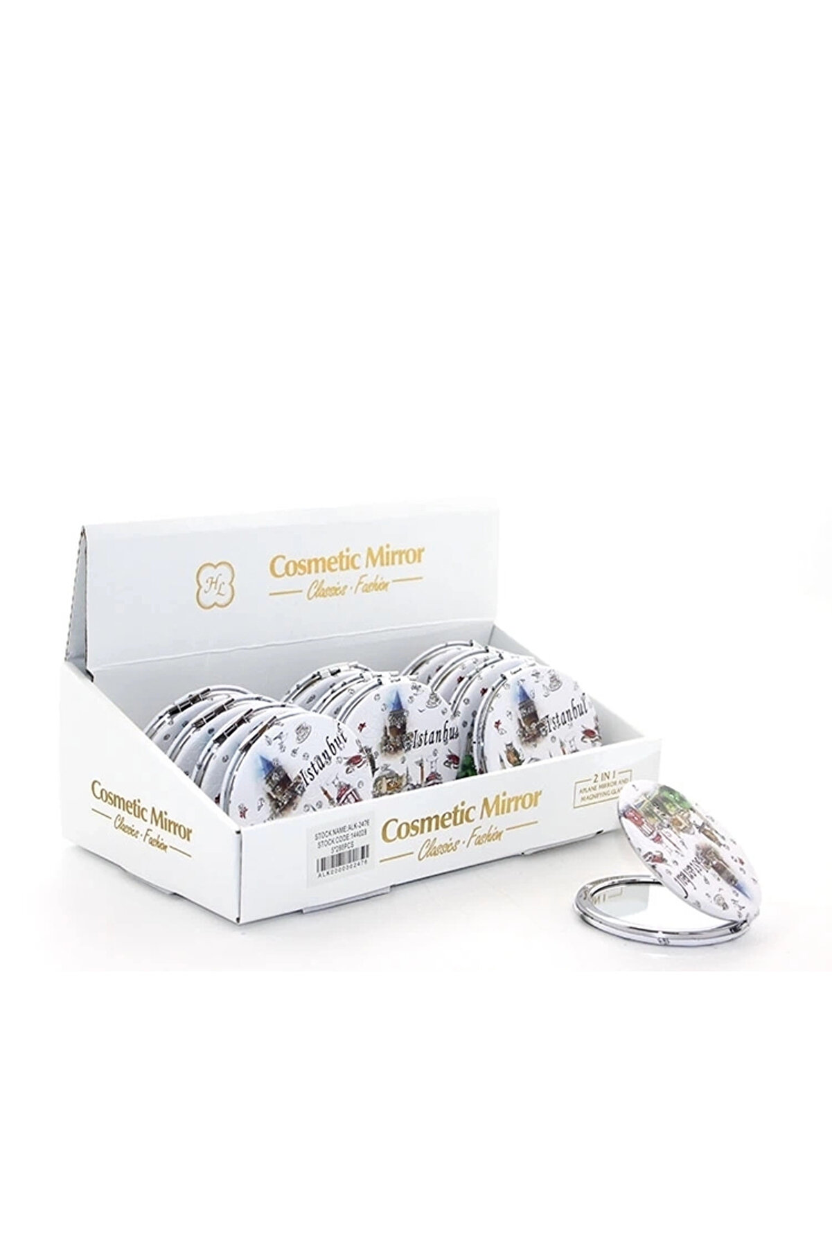 gizmurstore Taşlı İstanbul Tasarımı El Aynası İnce Alk2476a