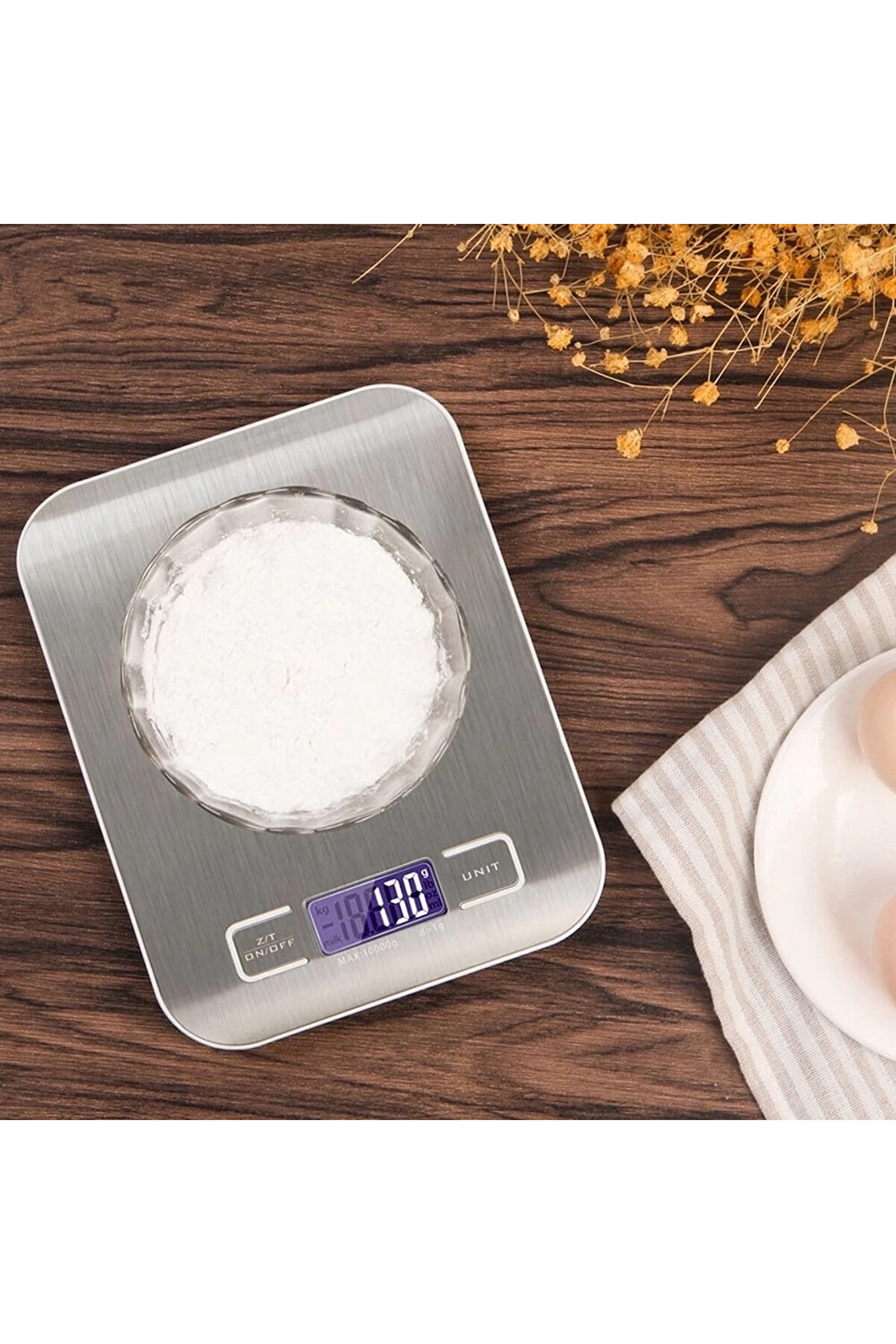 Lüx Di̇ji̇tal Mutfak Terazi̇si̇ 5 Kg 1 Gr Hassas Paslanmaz Çeli̇k + Pi̇l