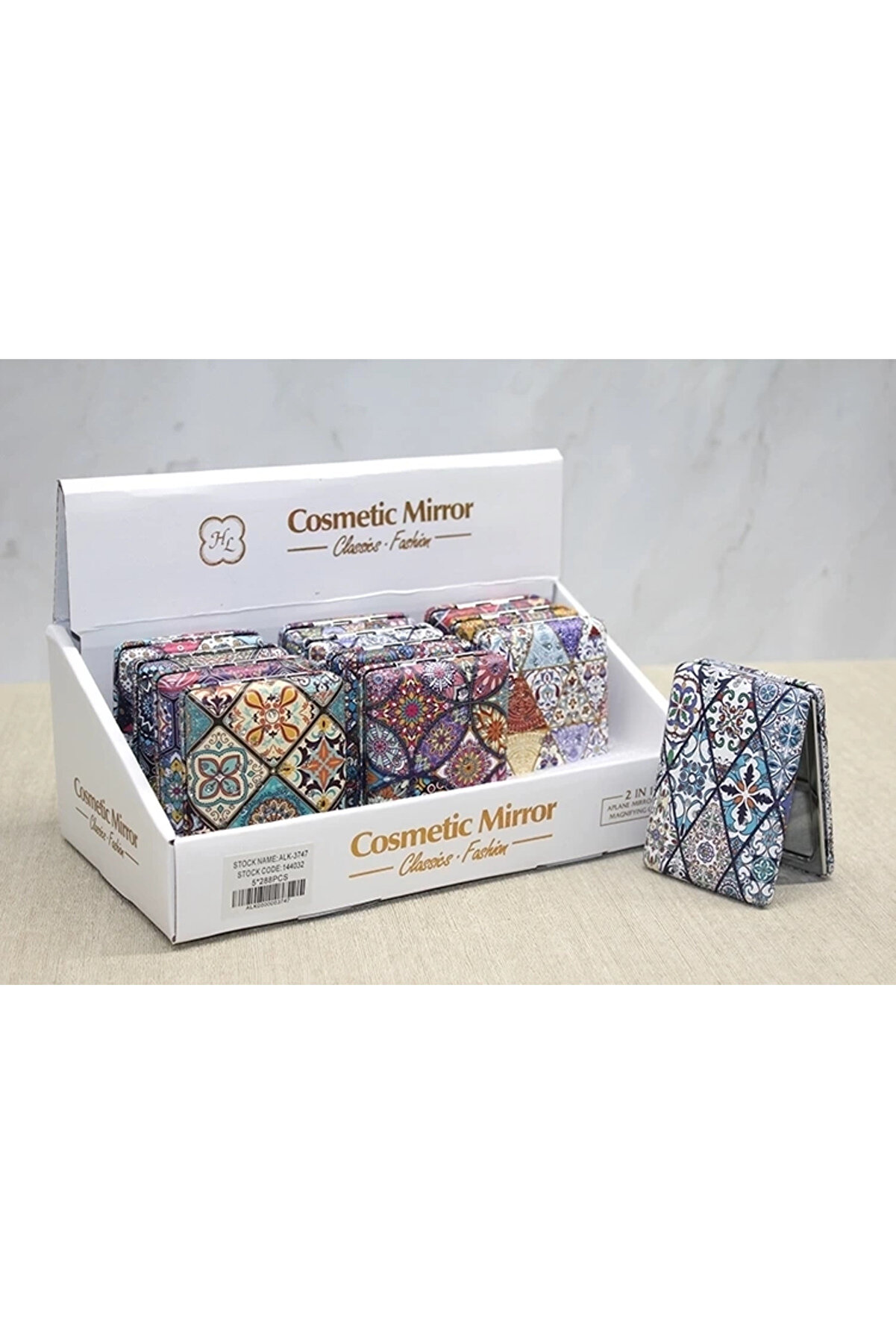 gizmurstore Taşlı El Aynası Dikdörtgen Kalın Alk3747