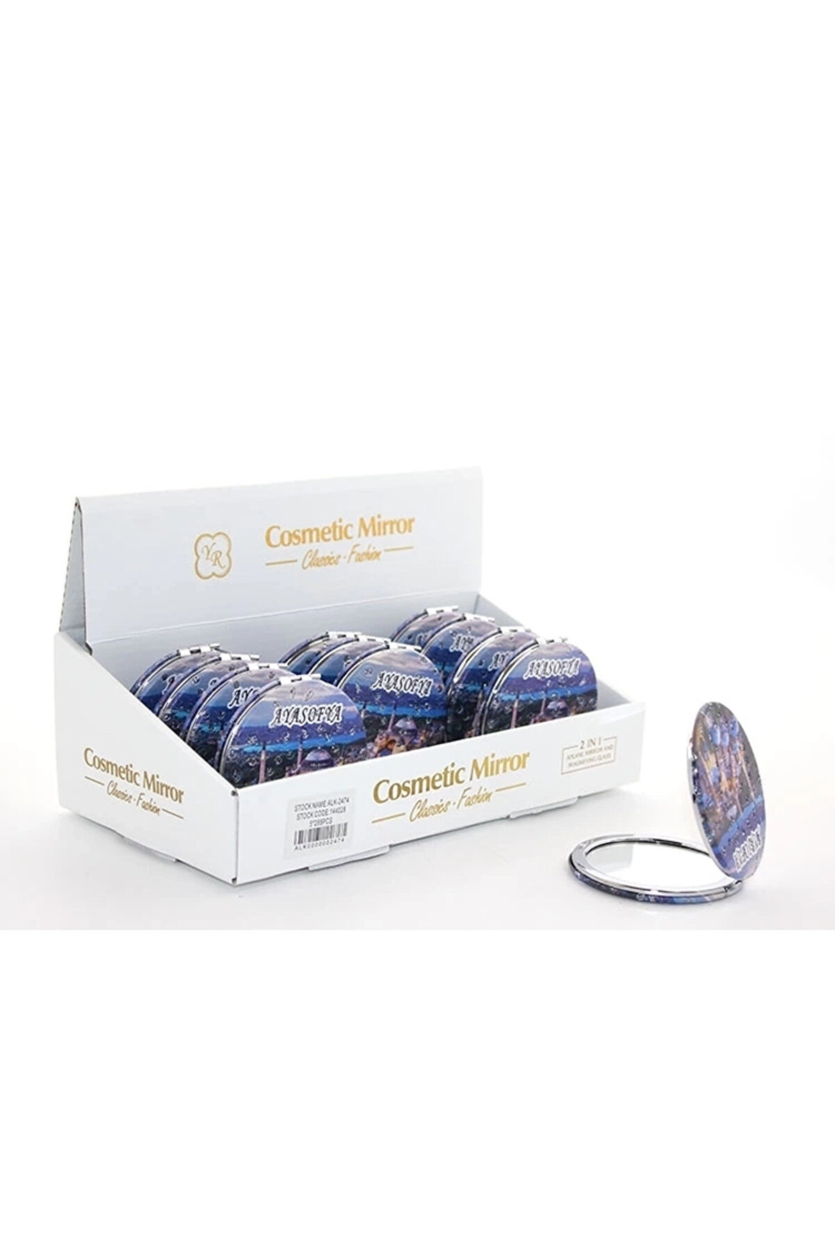 gizmurstore Taşlı İstanbul Tasarımı El Aynası İnce Alk2474a