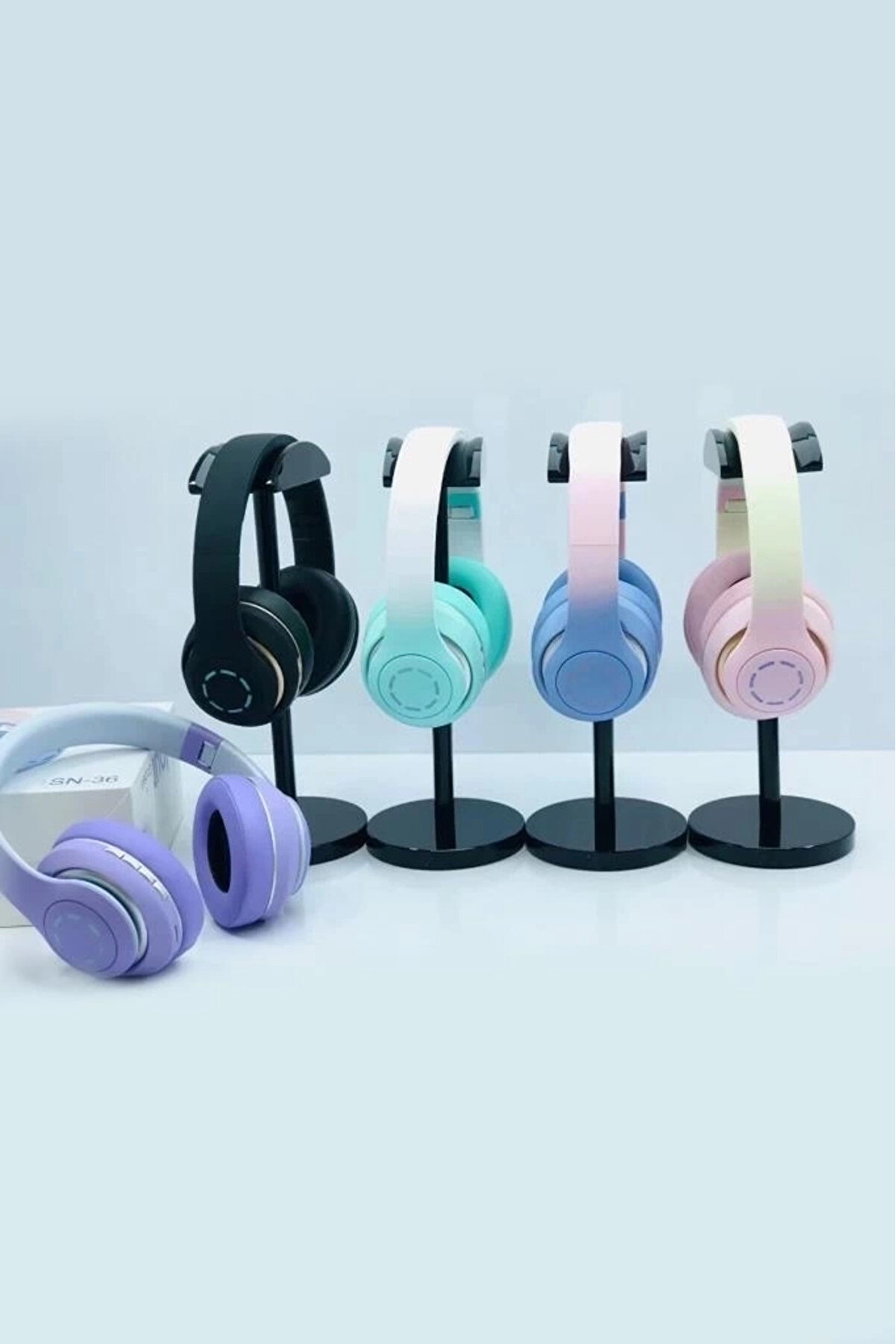 Sn-36 On-Ear Kafa Üstü Kablosuz Kulaklık Bluetooth 5.1 Blue