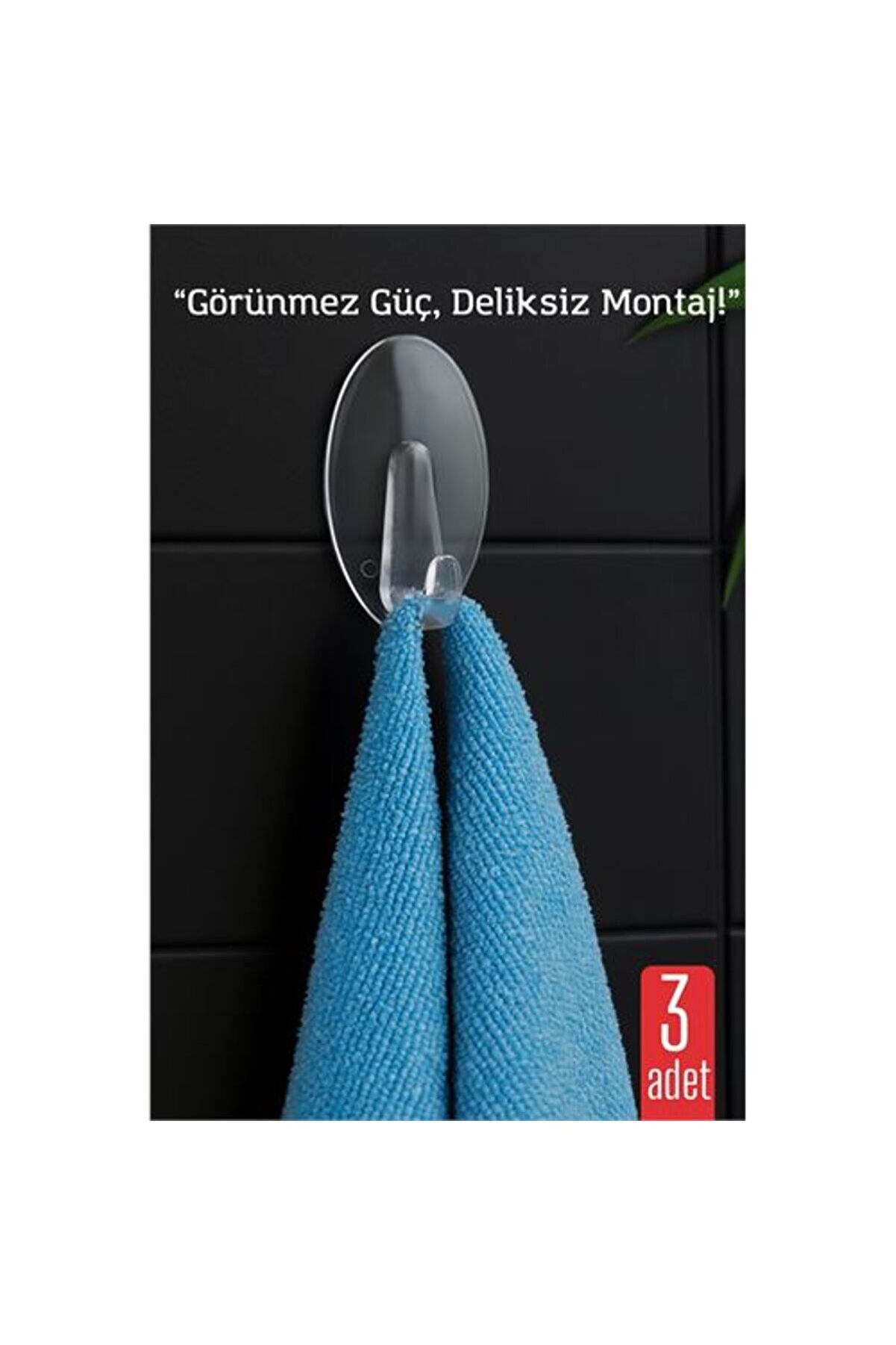 Toptan Bulurum 3 lü faf Kendinden Yapışkanlı Duvar Askısı – 5.5 x 3.2 cm | İz Bırakmaz, Güçlü Tutuş
